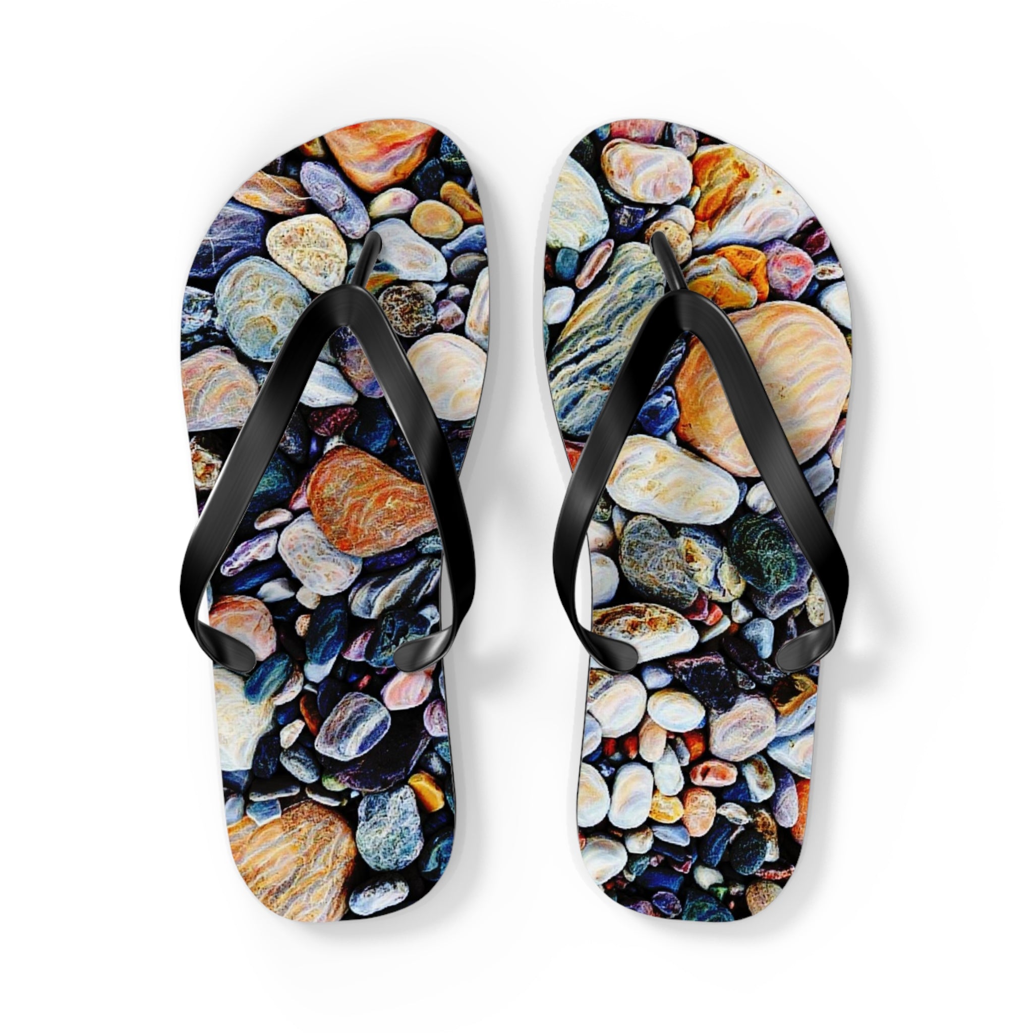 Colorful Stones Flip Flops