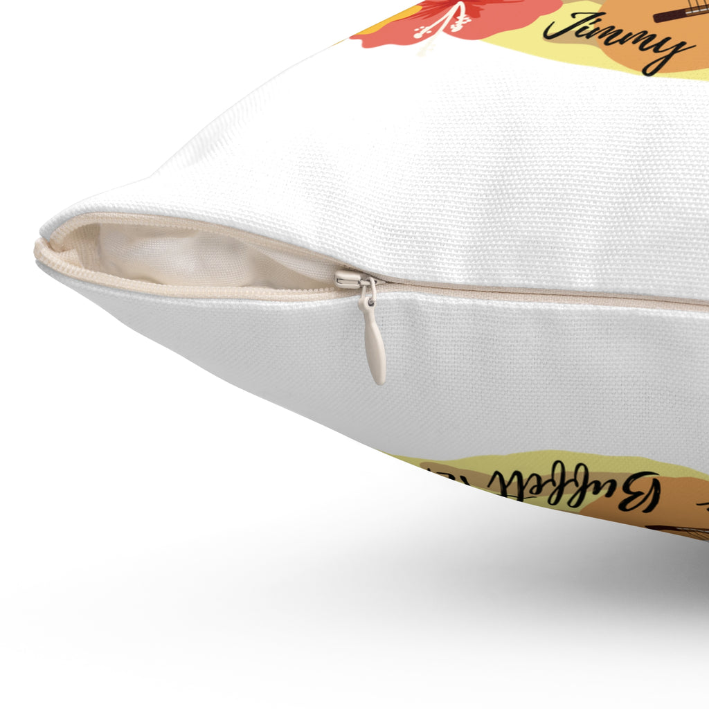 Jimmy Buffett Tribute Throw Pillow