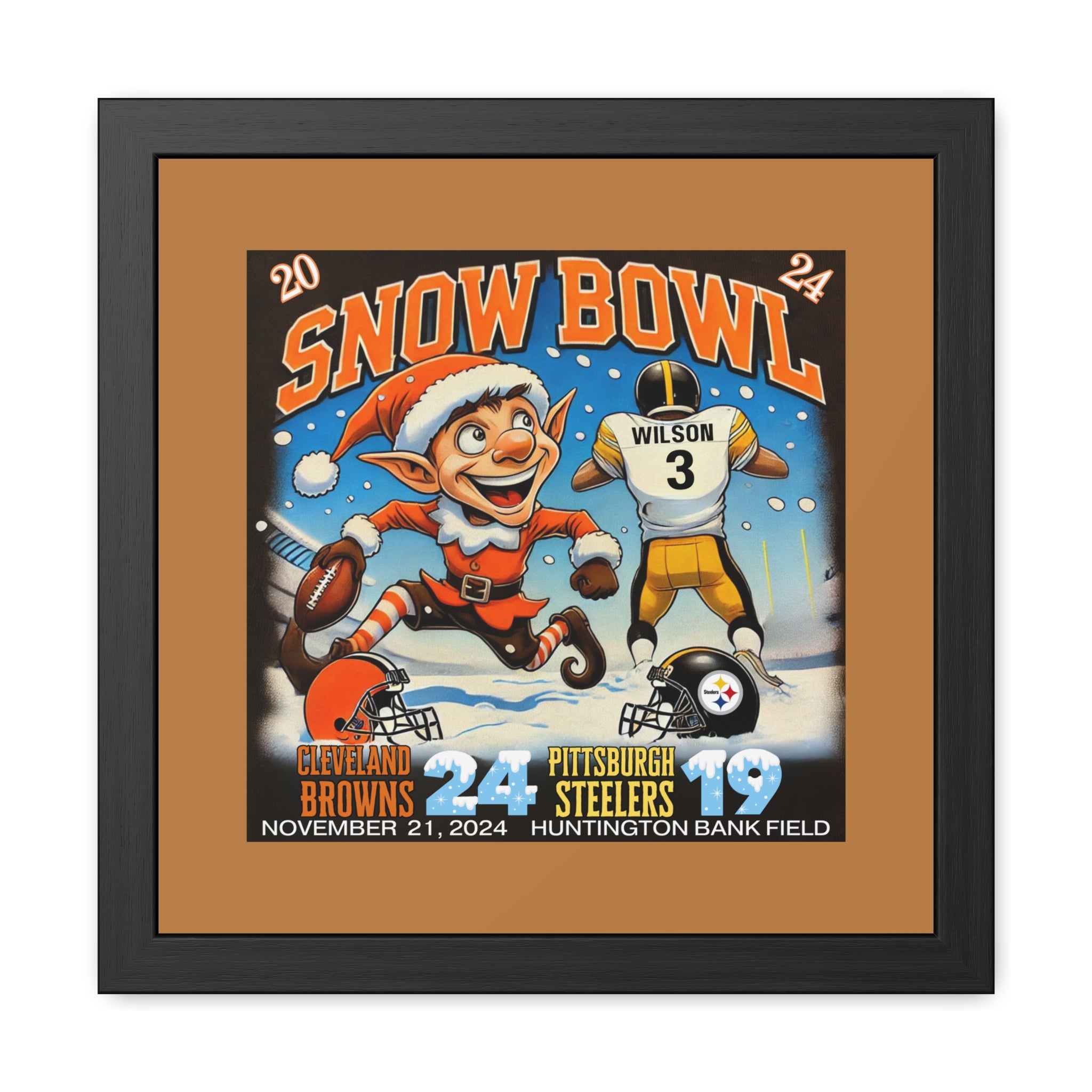 Cleveland Snow Bowl 2024 Limited Edition Wall Art Framed Poster 16 X 16, 24 X 24