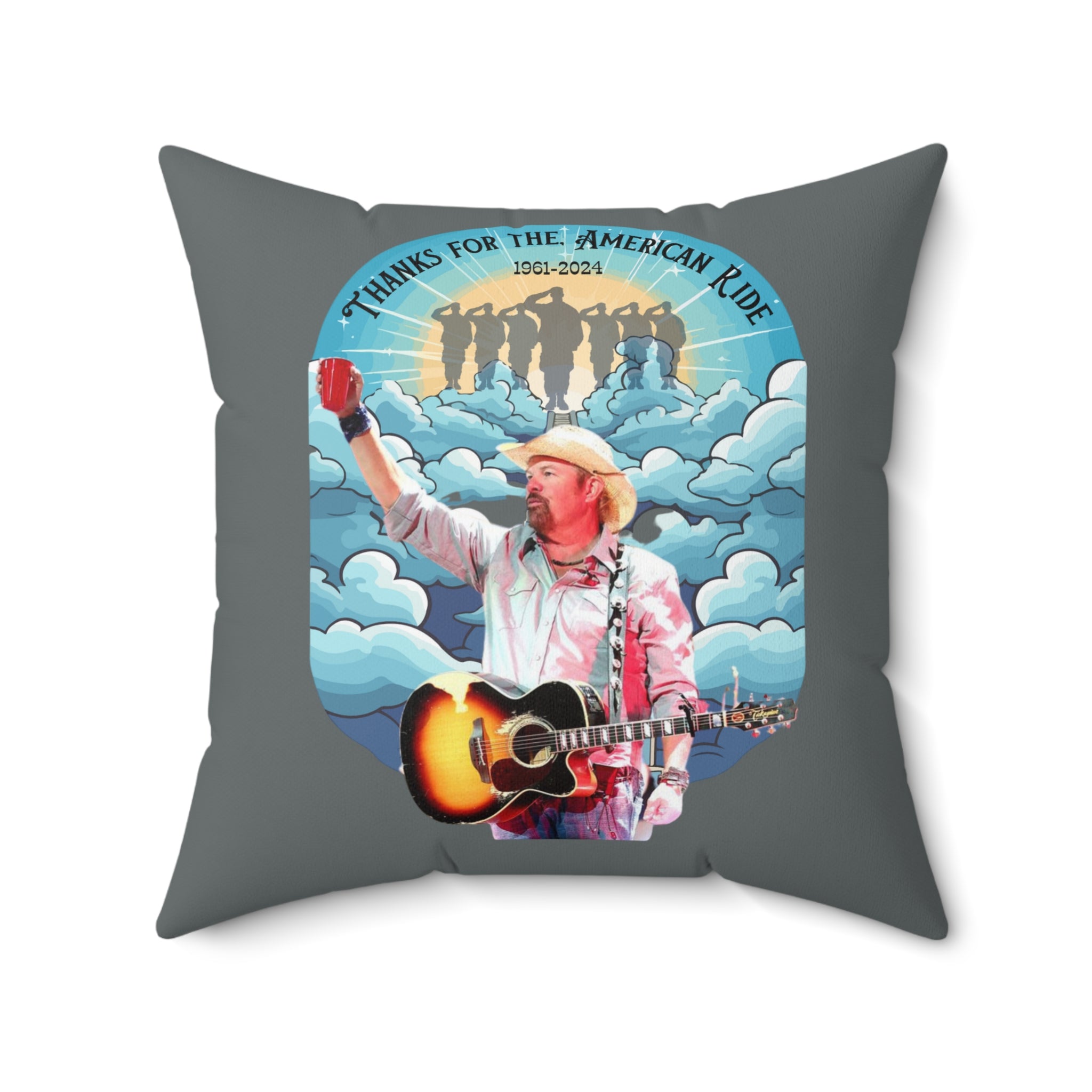 Toby Keith, Red Solo Cup, throw Pillow, 2 sizes