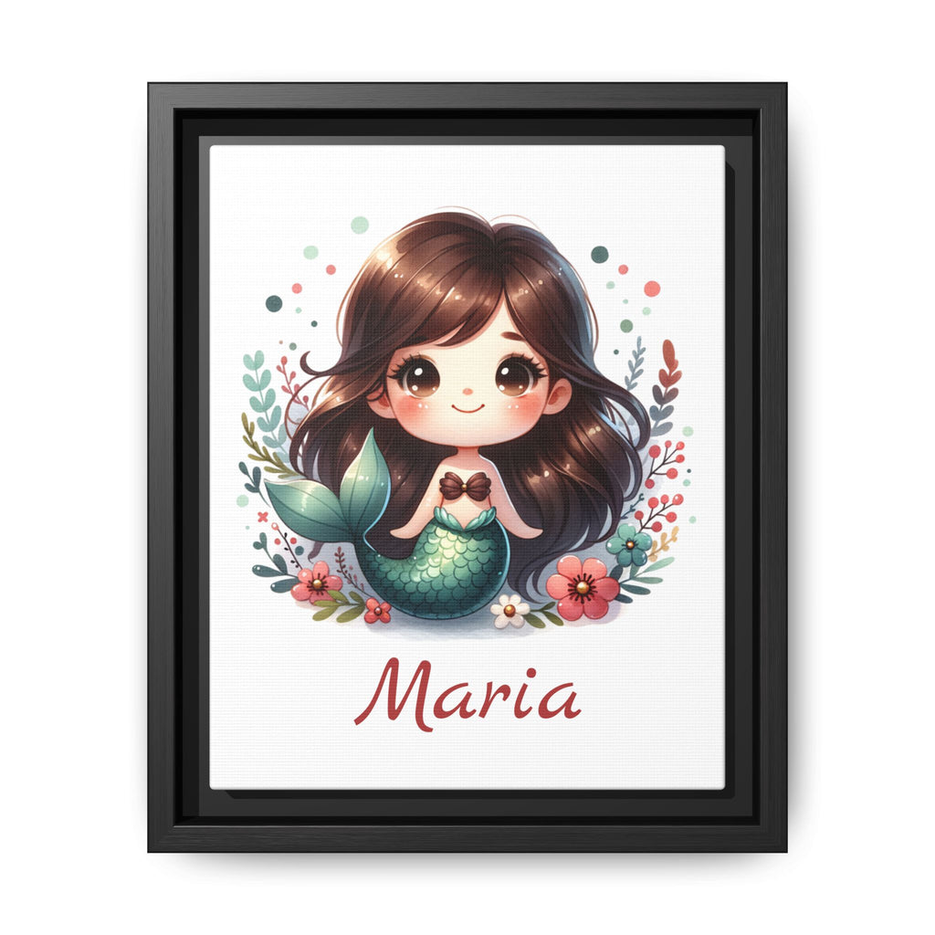 Canvas Art, Mermaid Wall Decor for Girls Room, Personalized Ocean Fantasy Painting, Toddler Bedroom Decoration, Kids Bathroom Sea Theme,