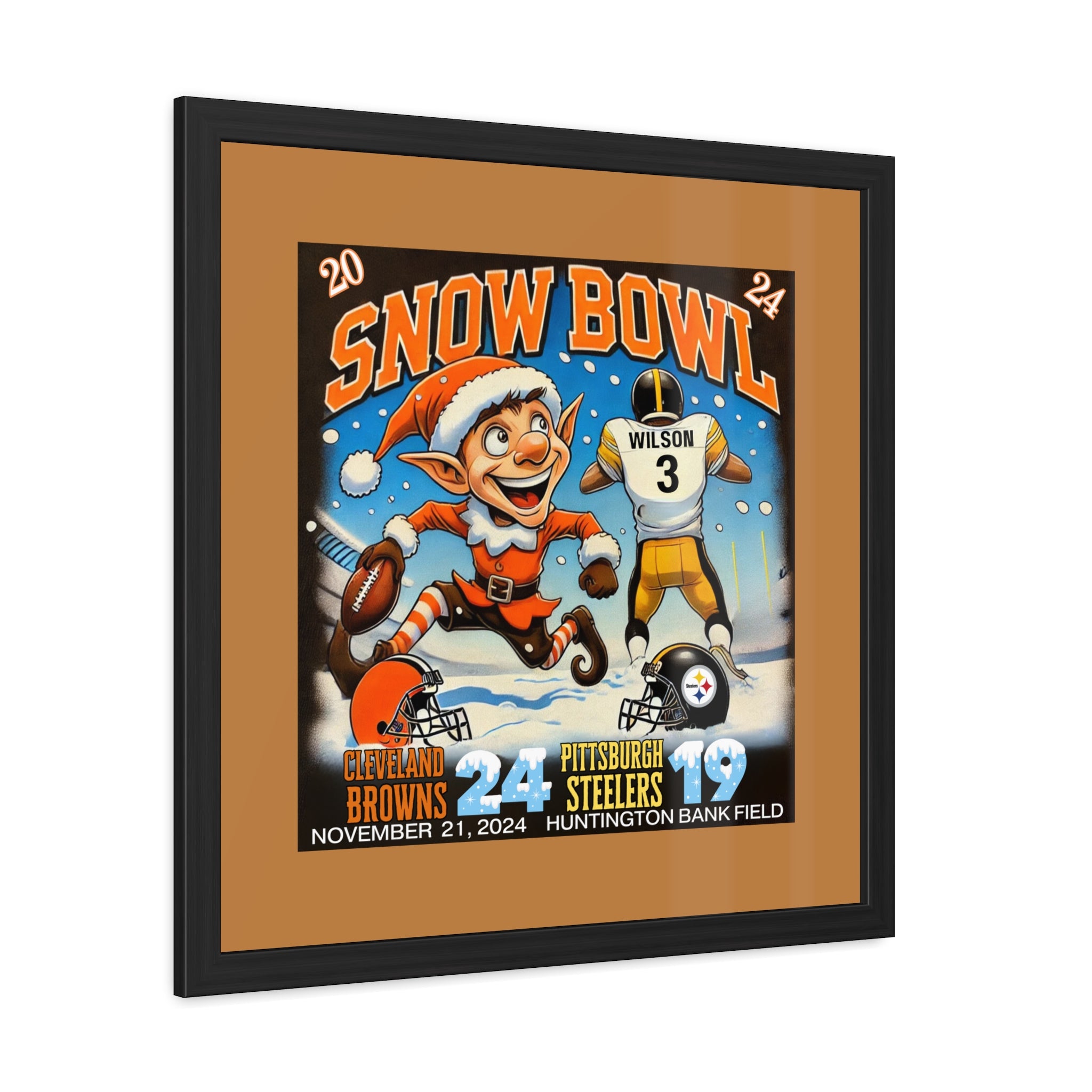 Cleveland Snow Bowl 2024 Limited Edition Wall Art Framed Poster 16 X 16, 24 X 24