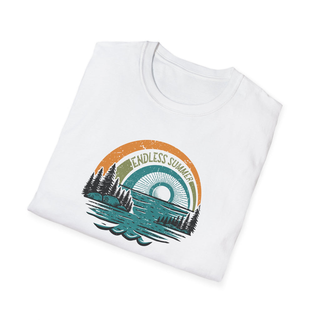 Nature-Inspired Unisex Softstyle T-Shirt, Eco-Friendly Tee, Outdoor Lover Gift, Summer Vibes Apparel, Adventure Clothing
