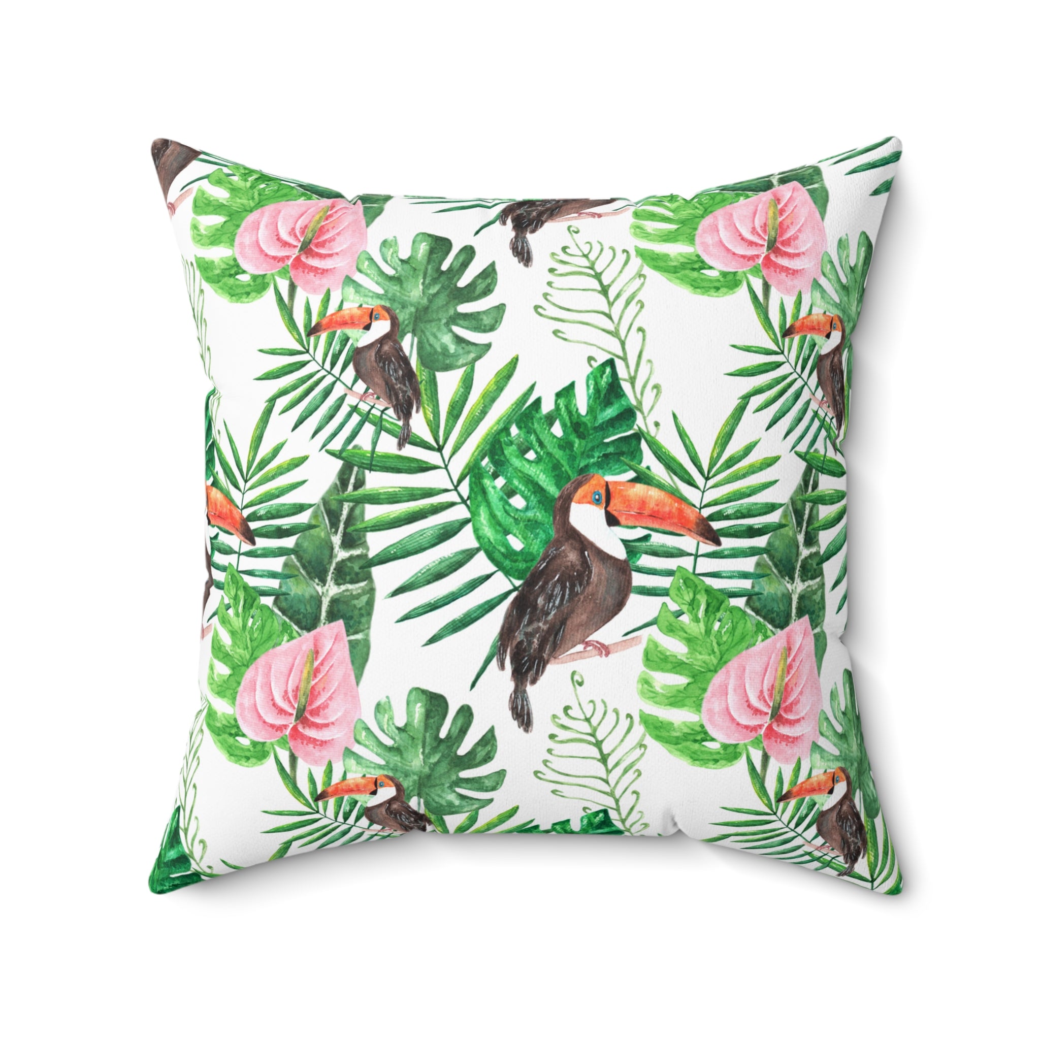 Tropical Toucan Throw Pillow