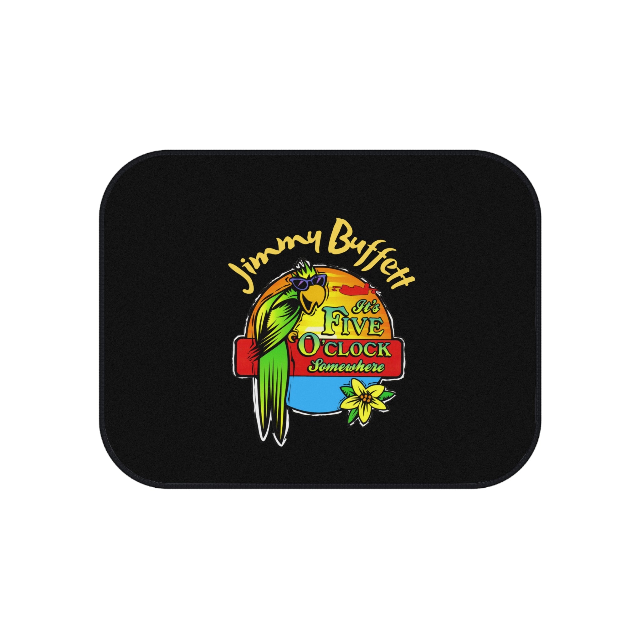 It's Five O'Clock Somewhere Jimmy Buffett, Universal Car Mats (Set of 4) Black