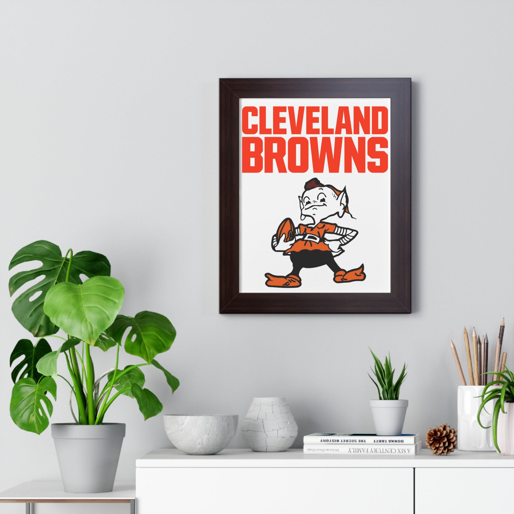 Retro Cleveland Browns Framed Wall Art