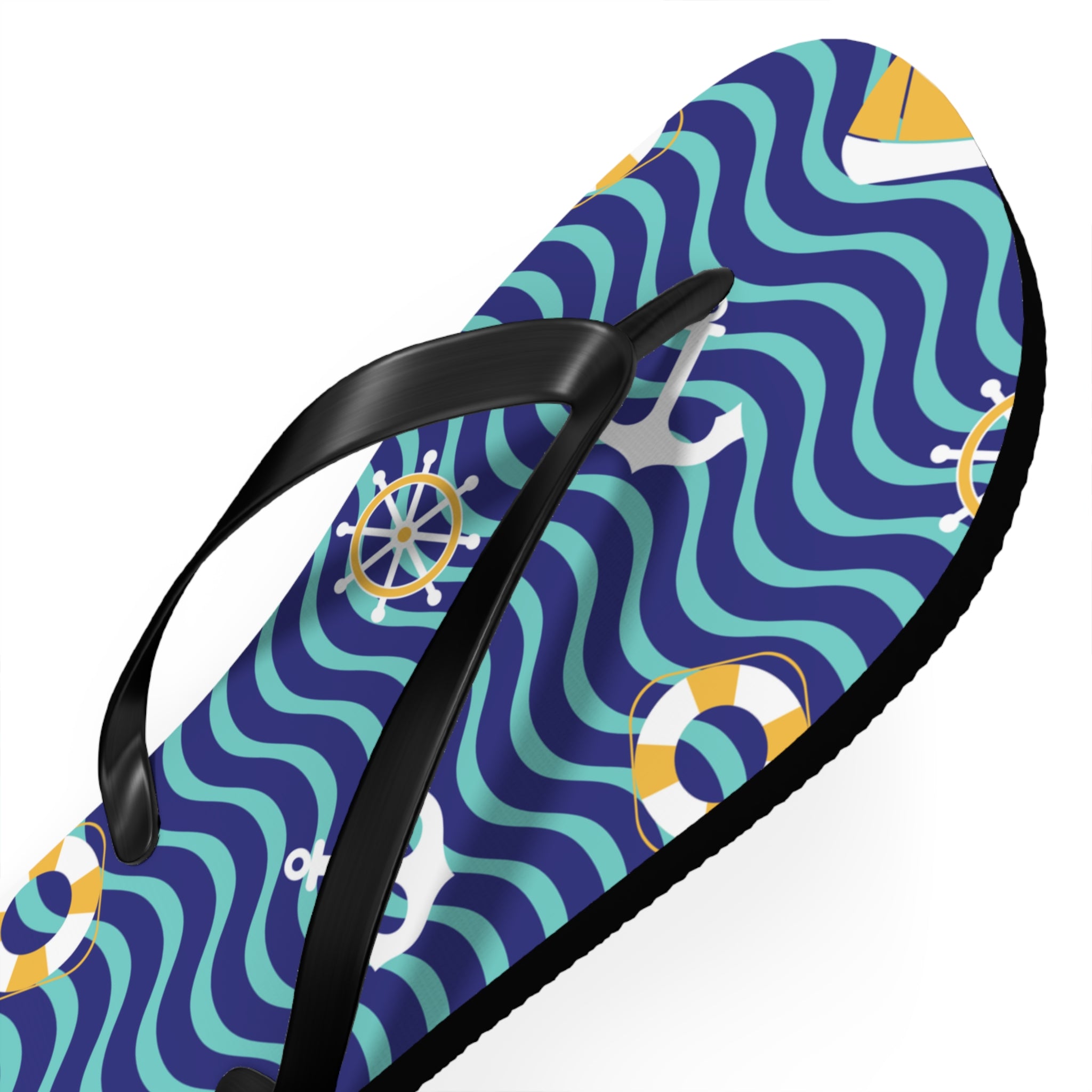 At Sea Tropical Flip Flops