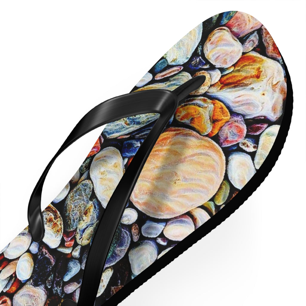 Colorful Stones Flip Flops