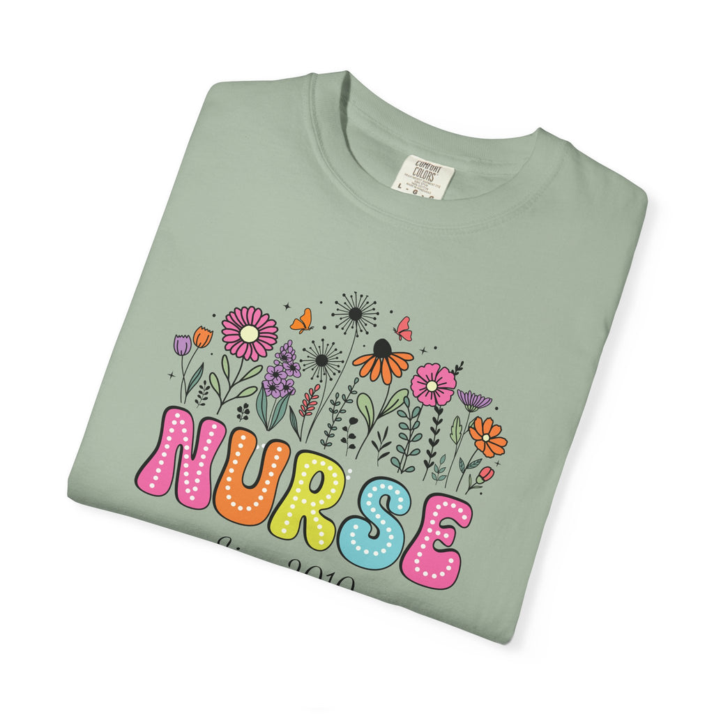 Personalized Floral Nurse T-Shirt, New Nurse Grad Gift, Nurse Gift