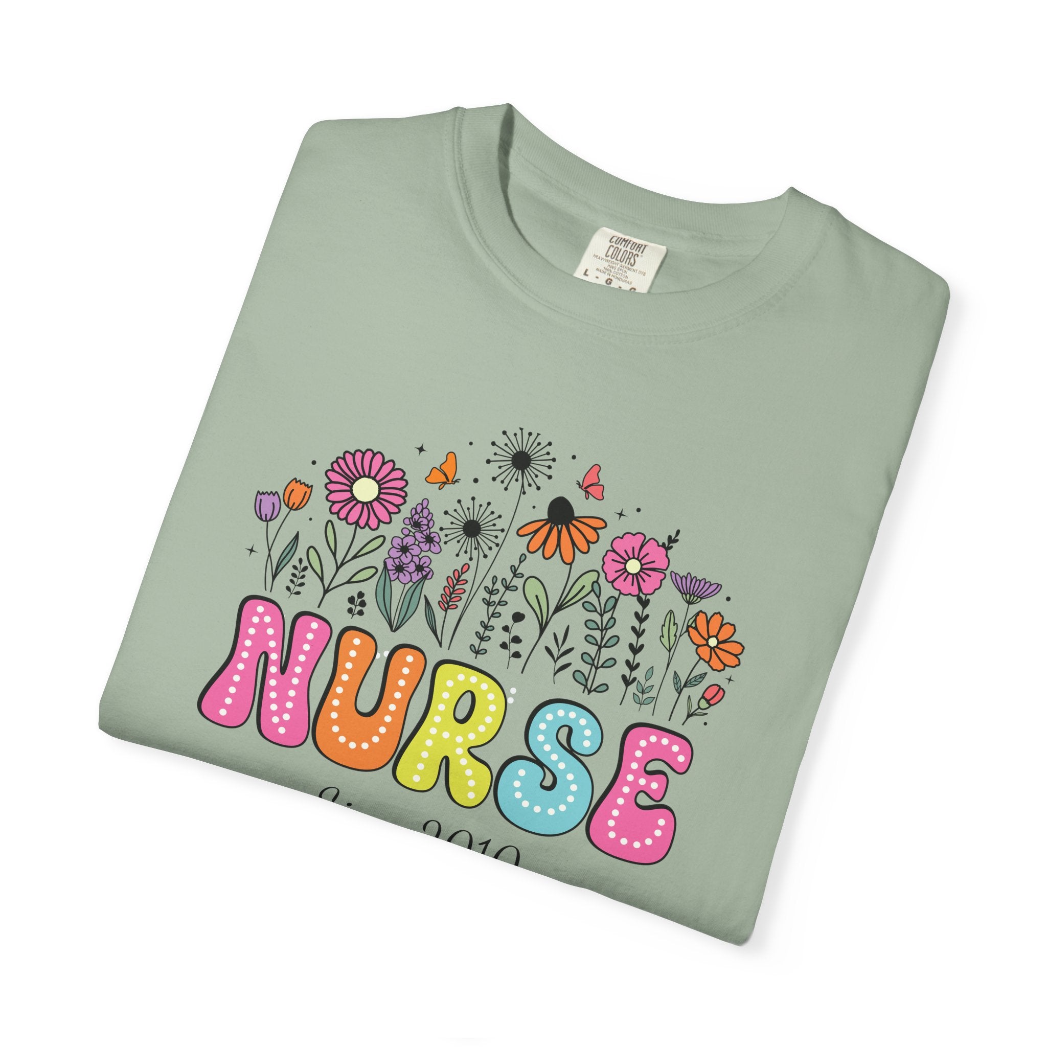 Personalized Floral Nurse T-Shirt, New Nurse Grad Gift, Nurse Gift