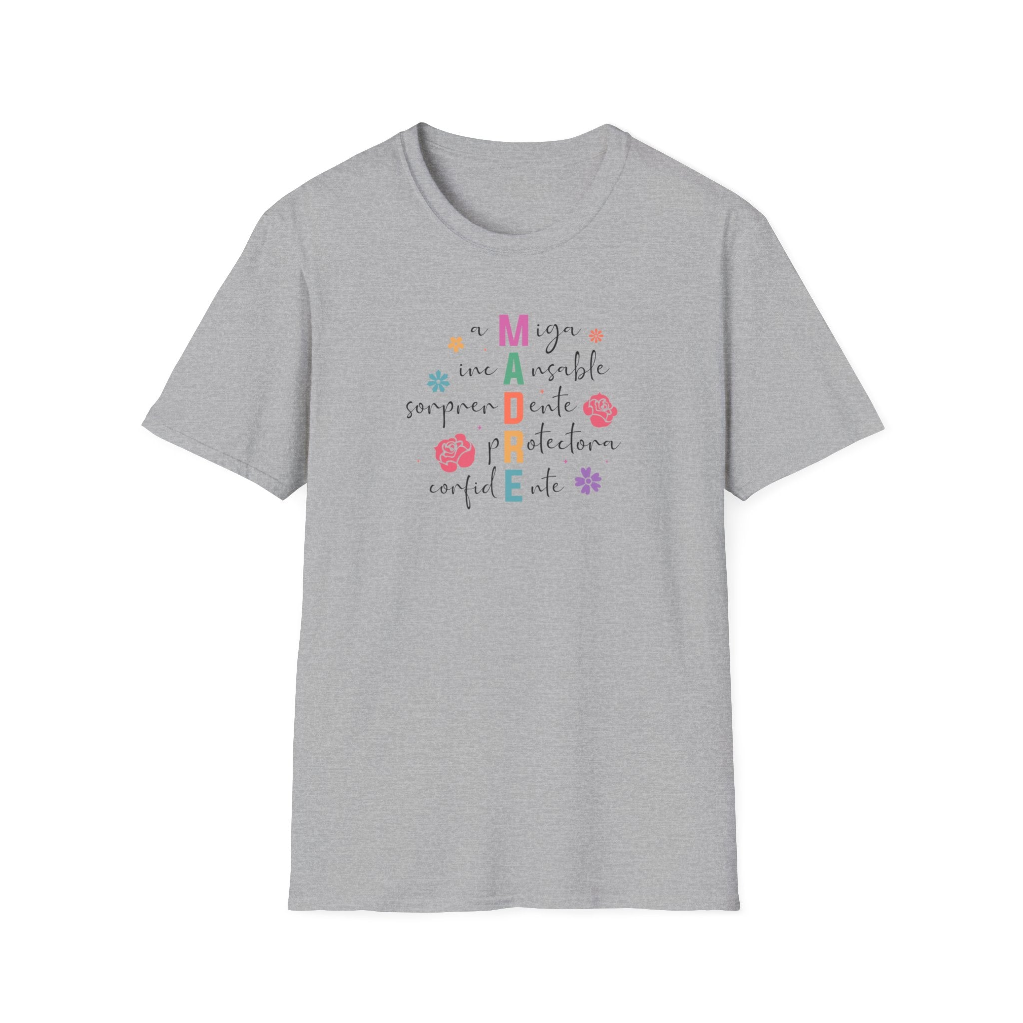 Madre Inspirational Unisex Softstyle T-Shirt, Spanish Mother's Day Shirt, Mother's Day Tee