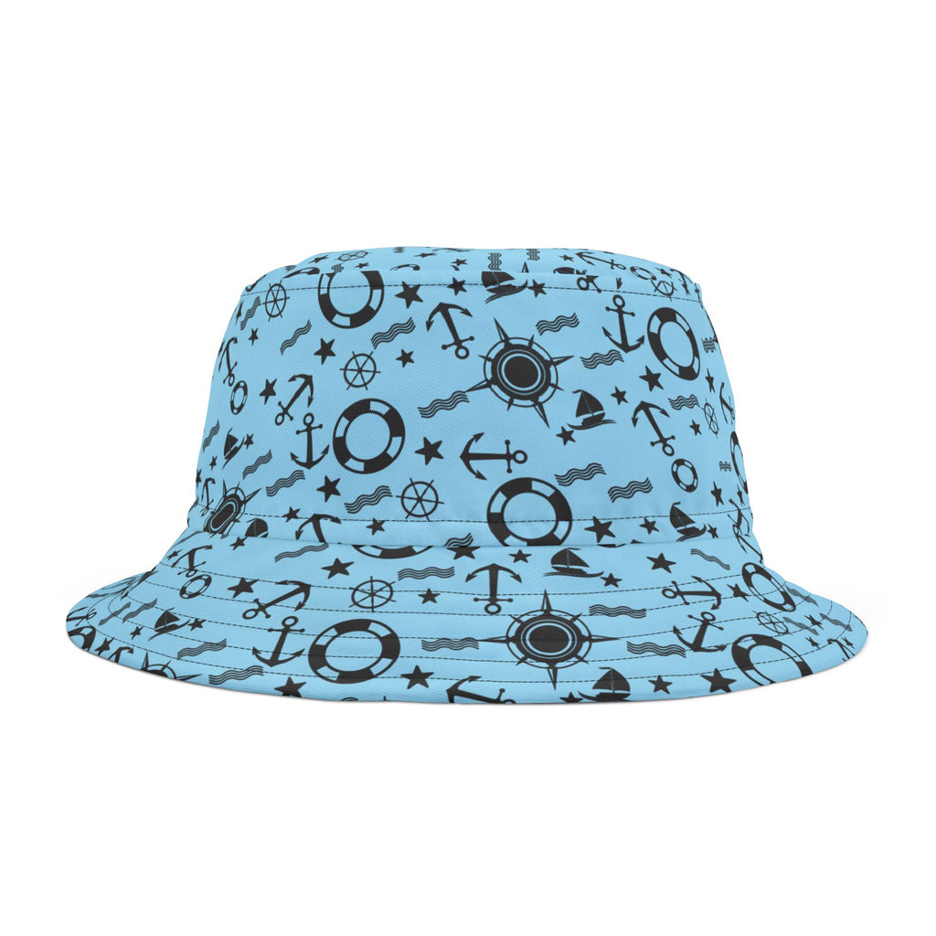 Anchors Away Boating Bucket Hat, Sailor Hat, Beach Bucket Hat, Nautical Hat