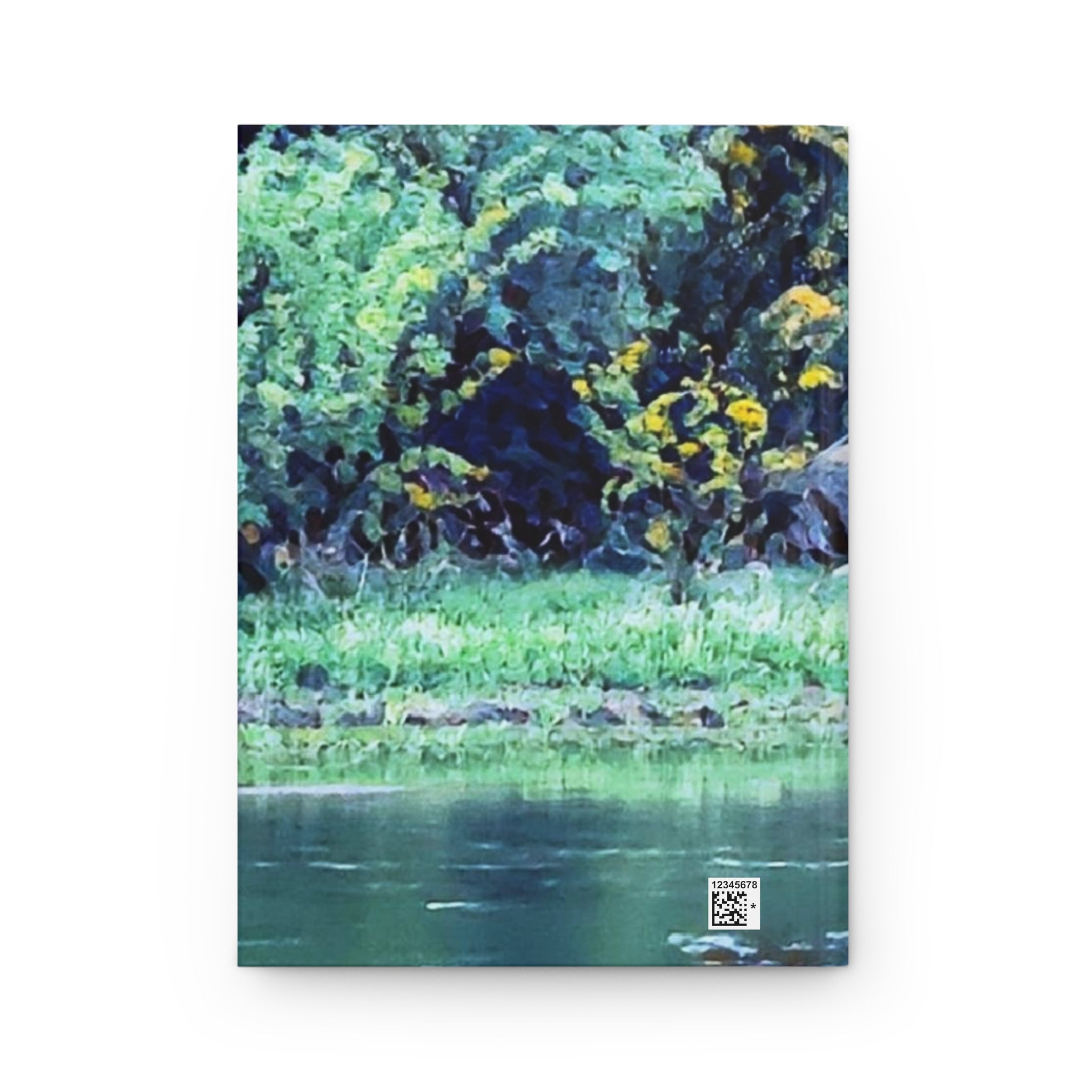 Horse on the riverbank watercolor,  Hardcover Journal Matte