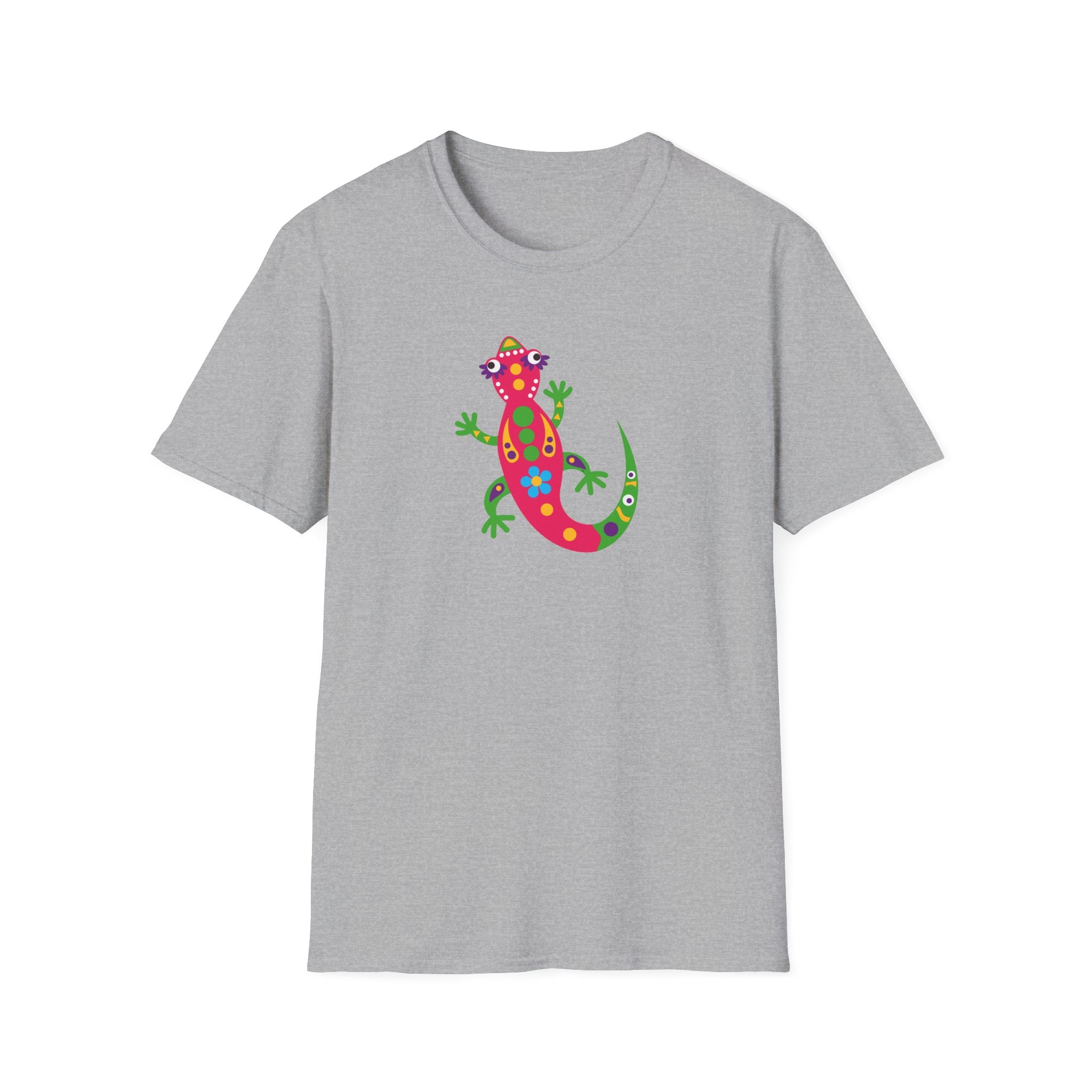 Colorful Gecko T-Shirt, Fun Unisex Tee, Ideal Gift for Nature Lovers, Summer Vibe Shirt, Perfect for Casual Wear