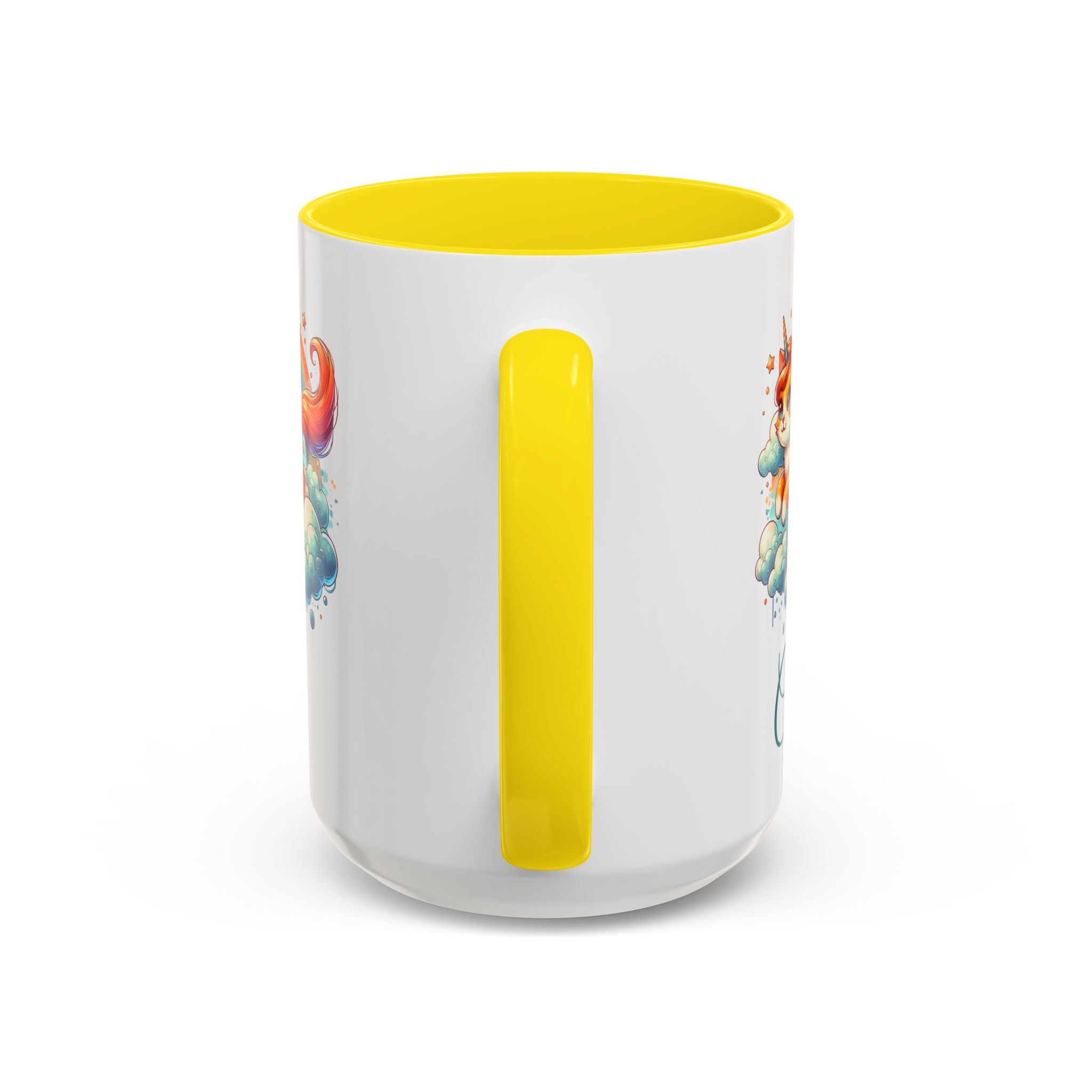 Personalized Flying Orange Unicorn Cat Coffee Mug, Orange Cat Mug