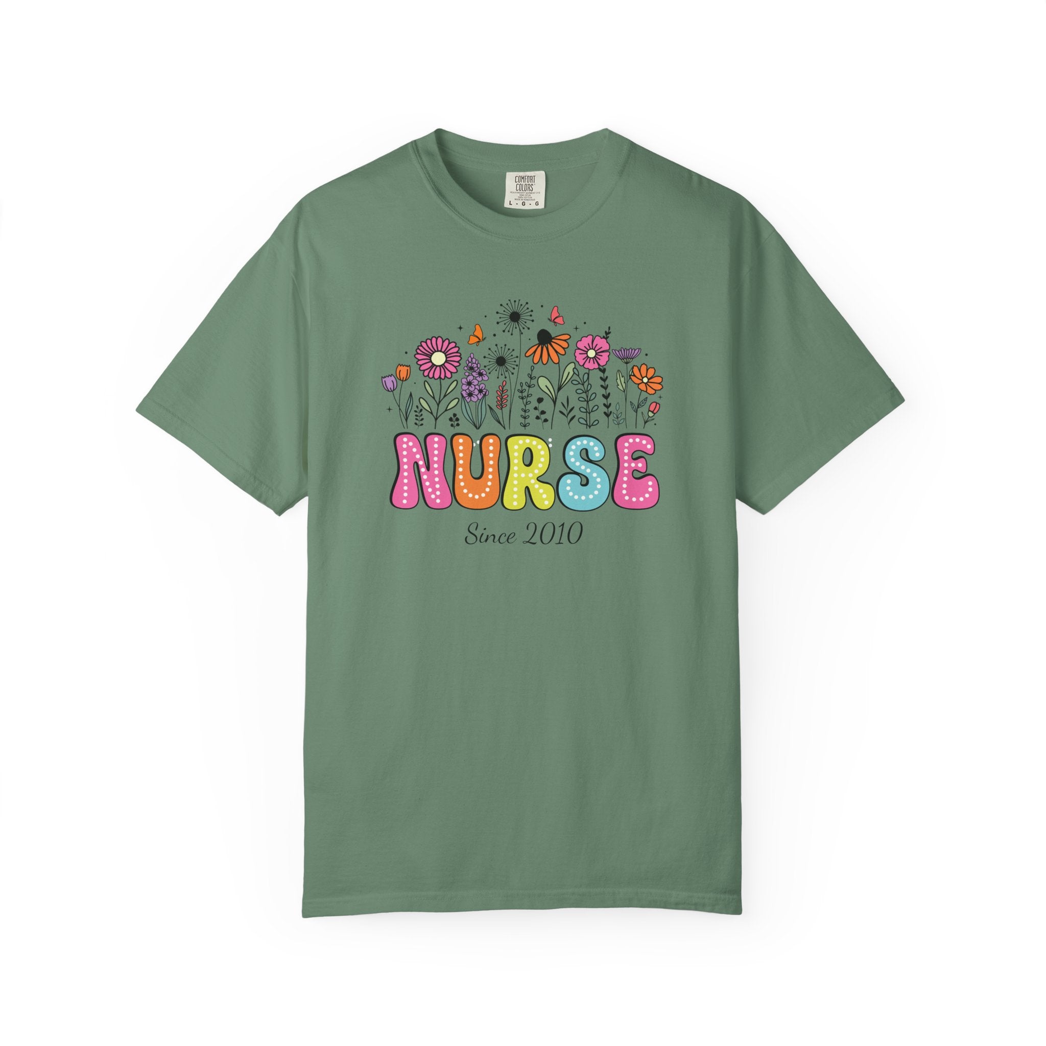 Personalized Floral Nurse T-Shirt, New Nurse Grad Gift, Nurse Gift