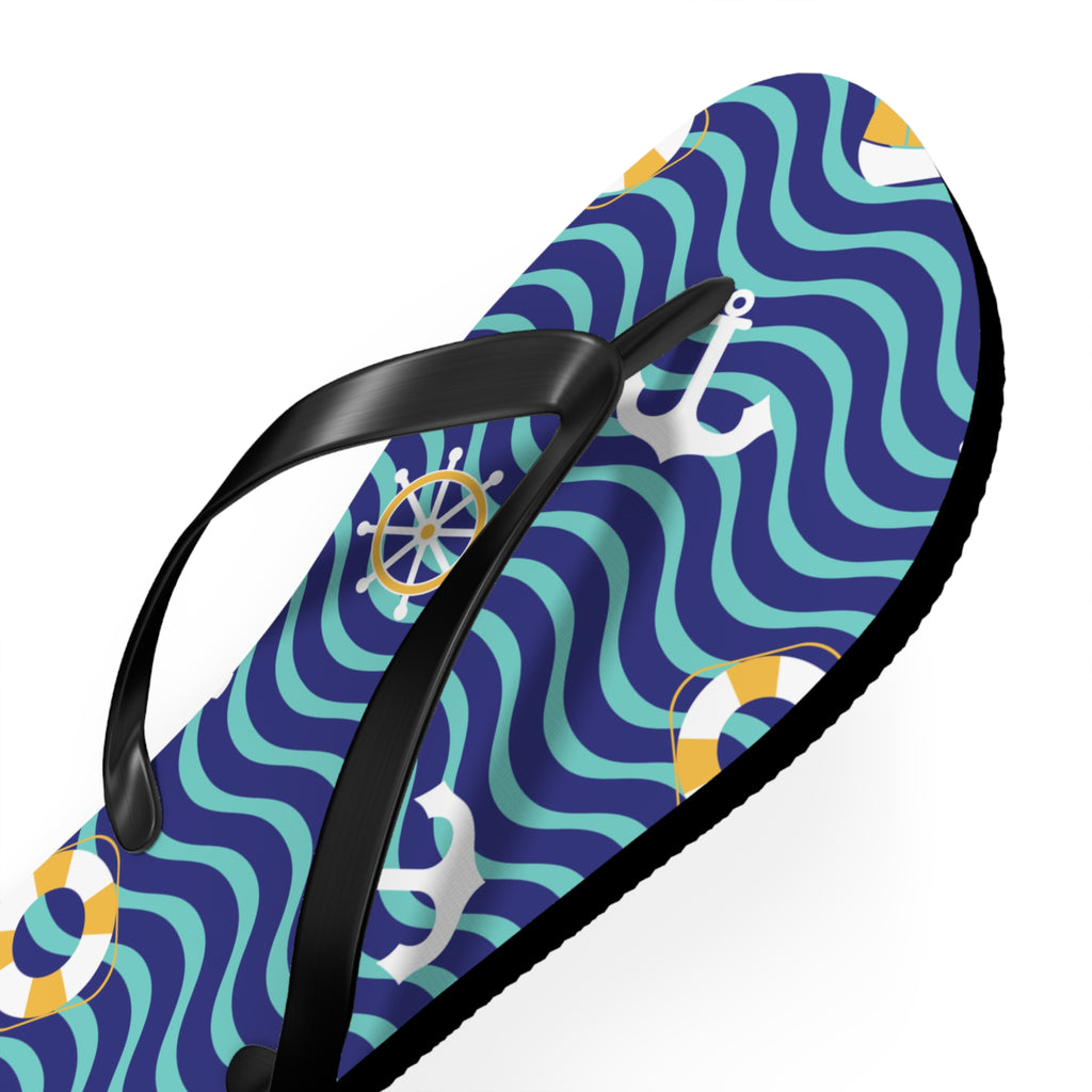 At Sea Tropical Flip Flops