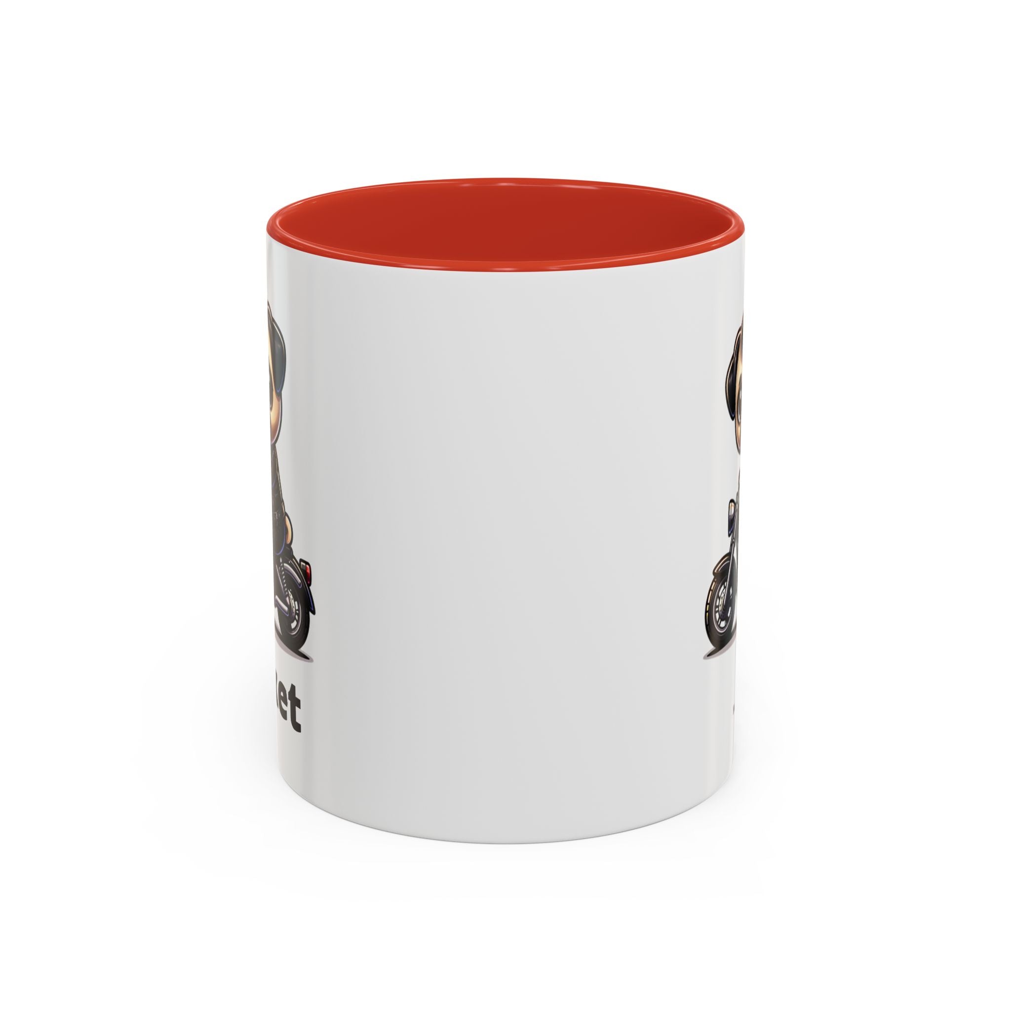 Personalized Motorcycle Pug Mug , Custom Dog Lover Coffee Cup