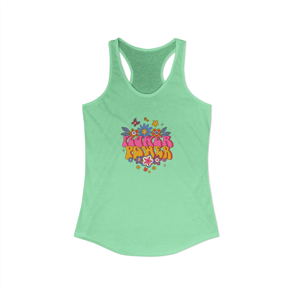 Retro Flower Power,  Women's Ideal Racerback Tank