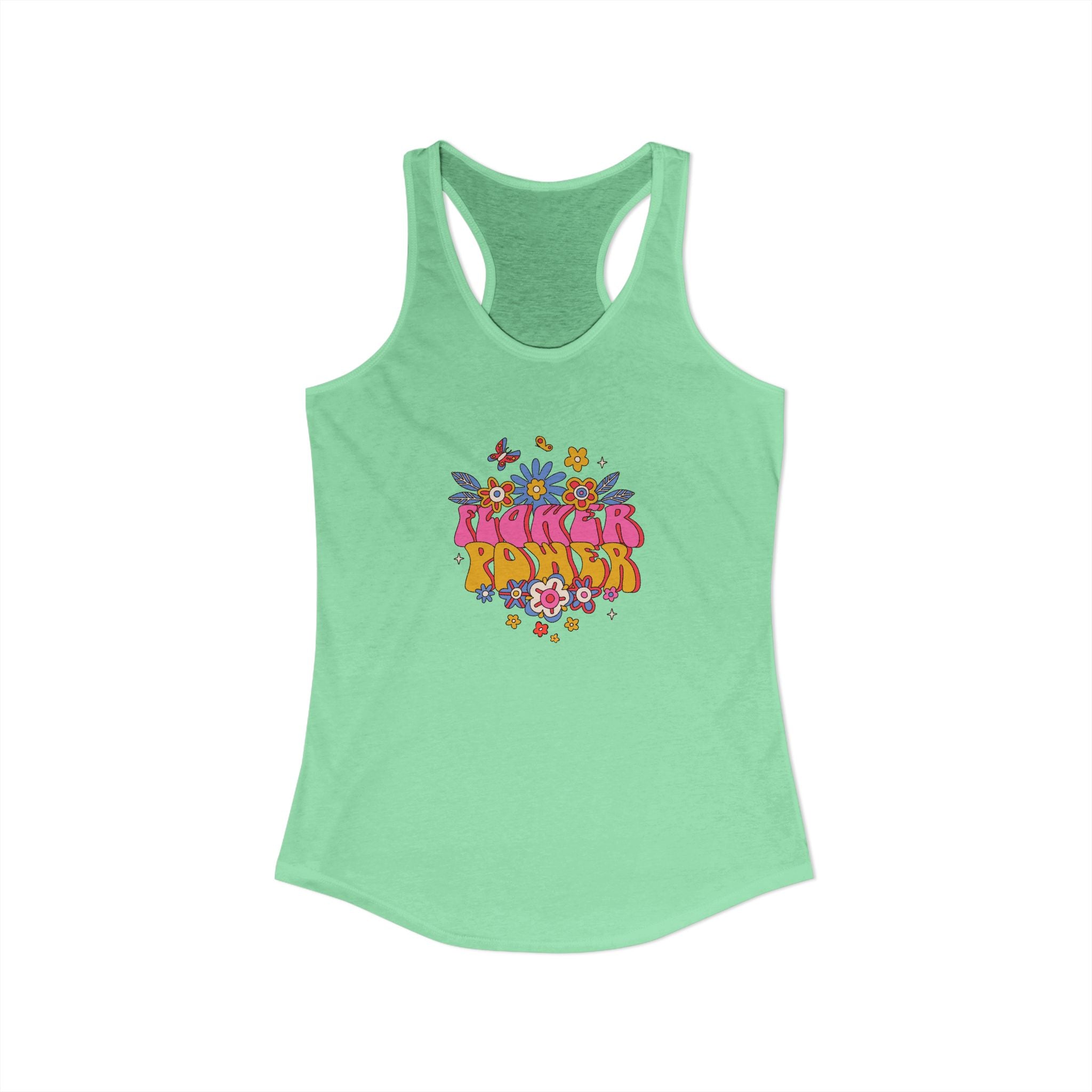 Retro Flower Power,  Women's Ideal Racerback Tank