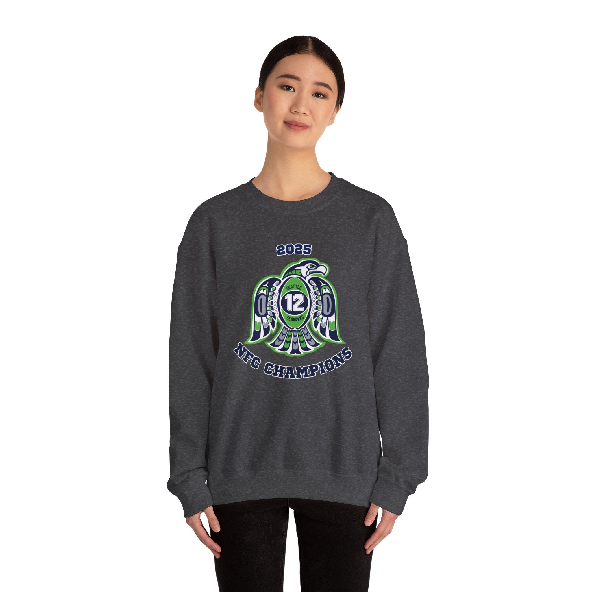 Seahawks 12th Man NFC Champions 2025 Crewneck Sweatshirt