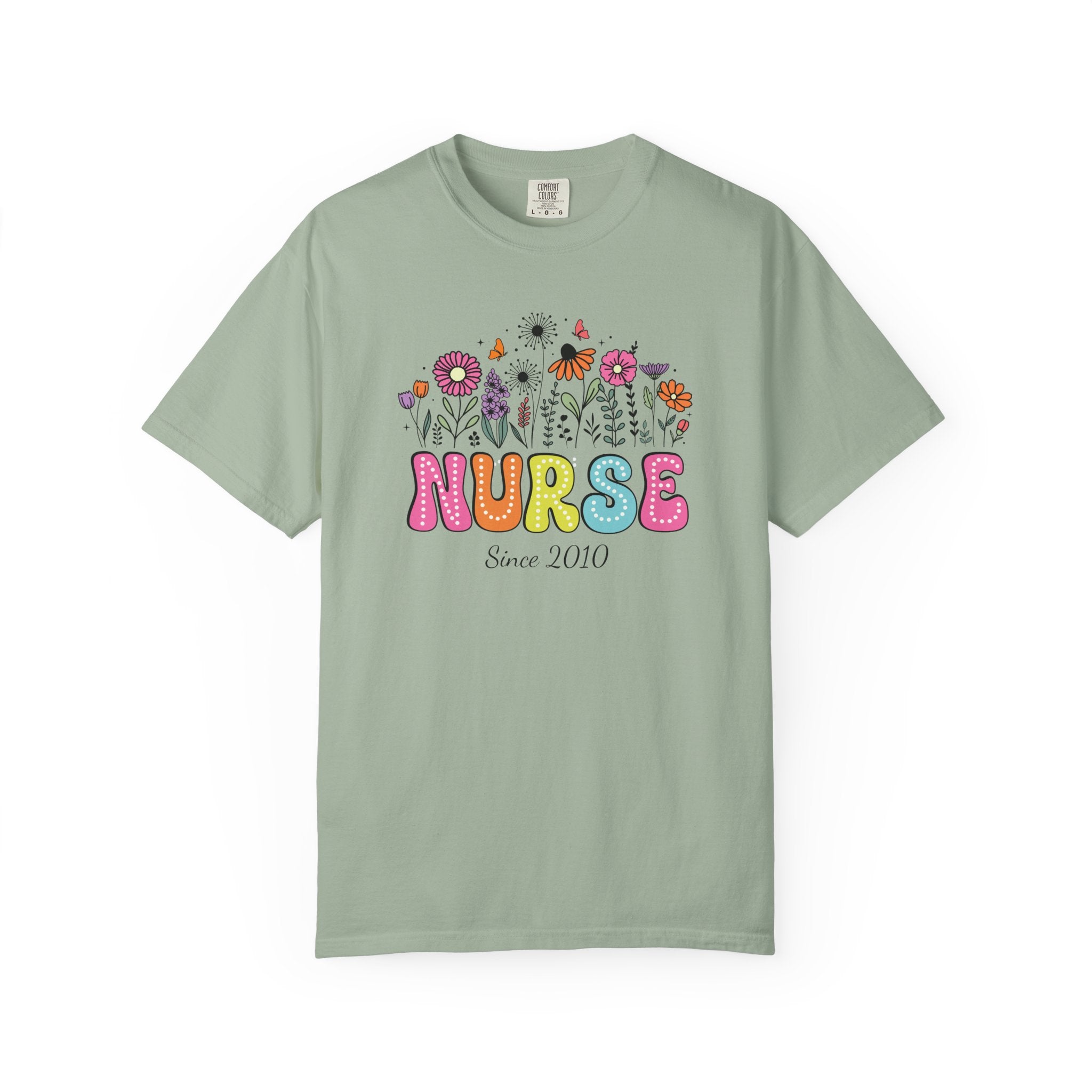 Personalized Floral Nurse T-Shirt, New Nurse Grad Gift, Nurse Gift