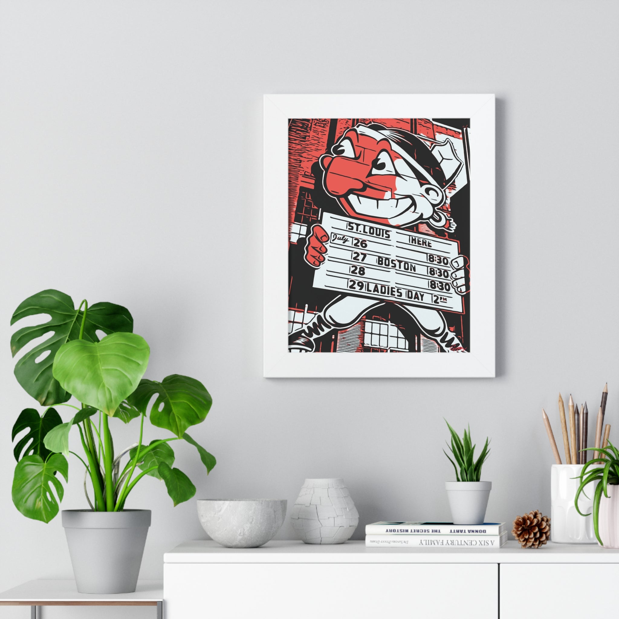 Retro Cleveland Indians Framed Wall Art