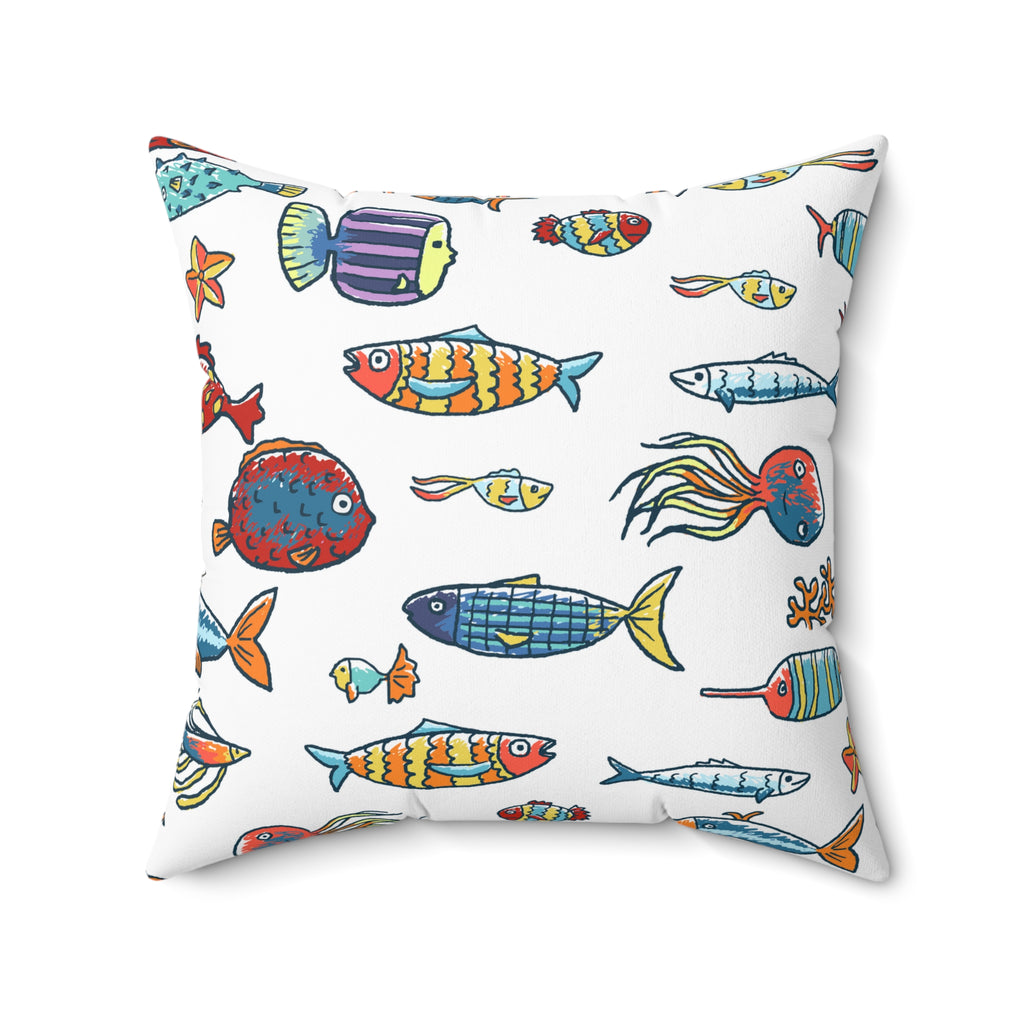 Tropical Fish Throw Pillow