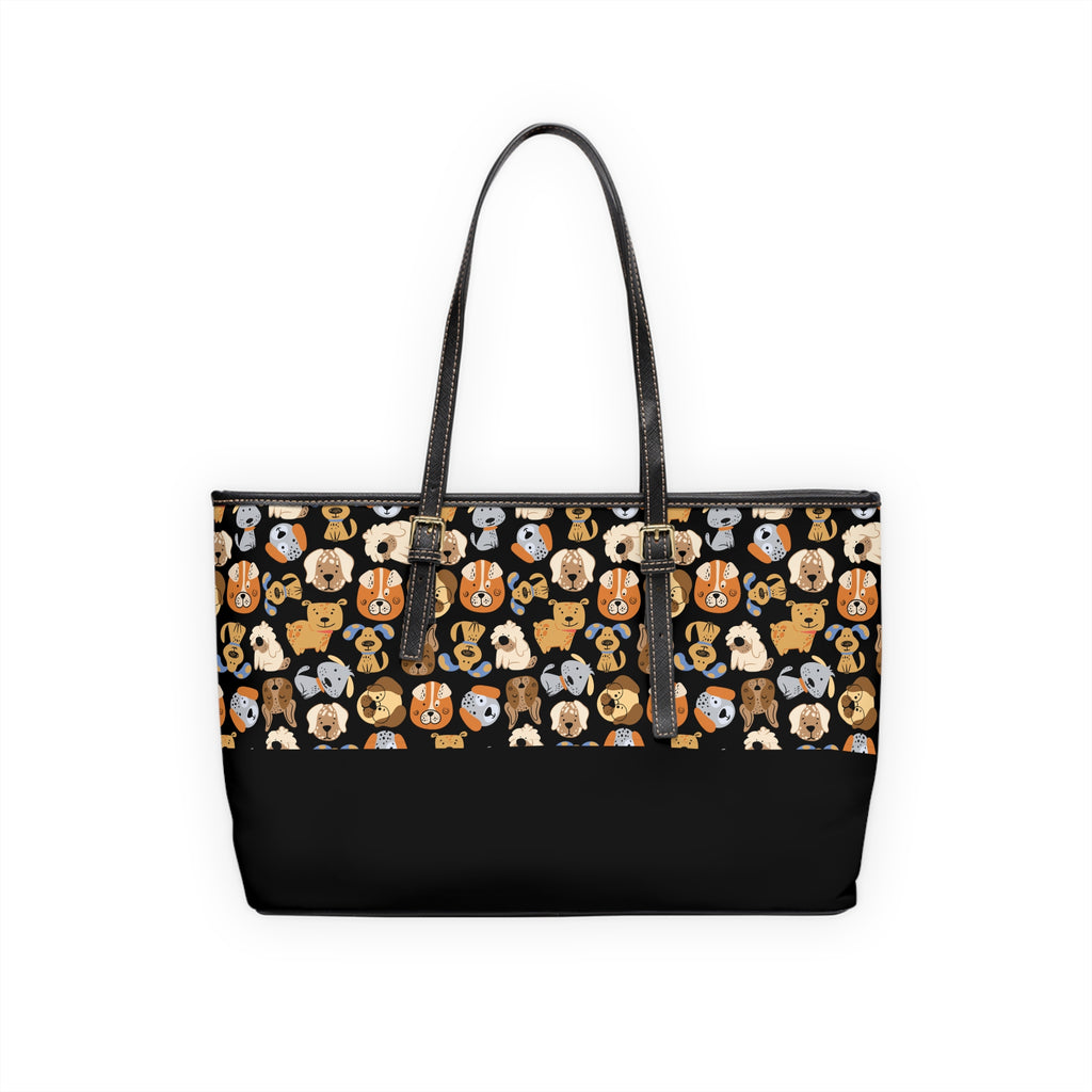Copy of Puppy Party Leather Tote Bag, PU Leather Tote