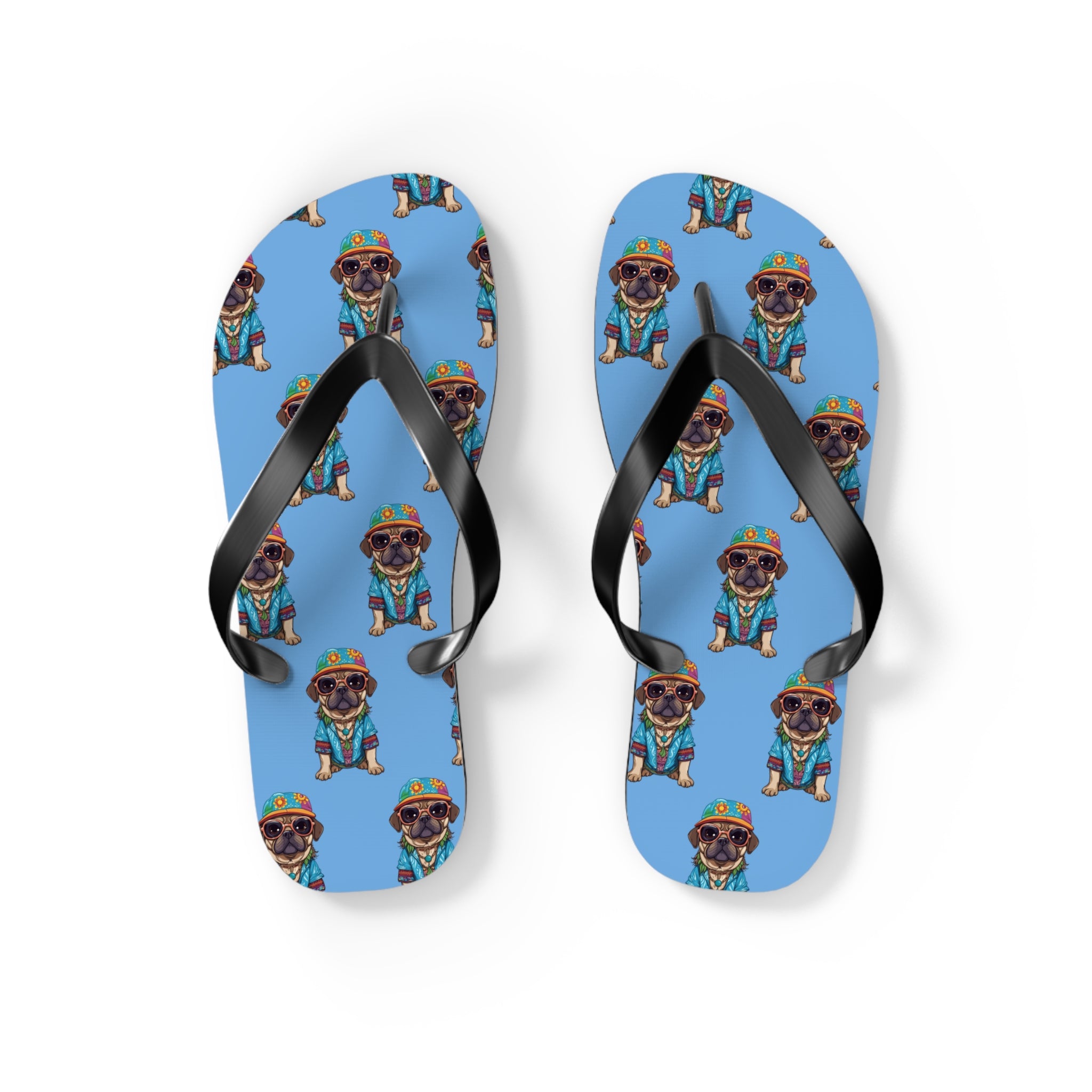 Hippie Pug Flip Flops