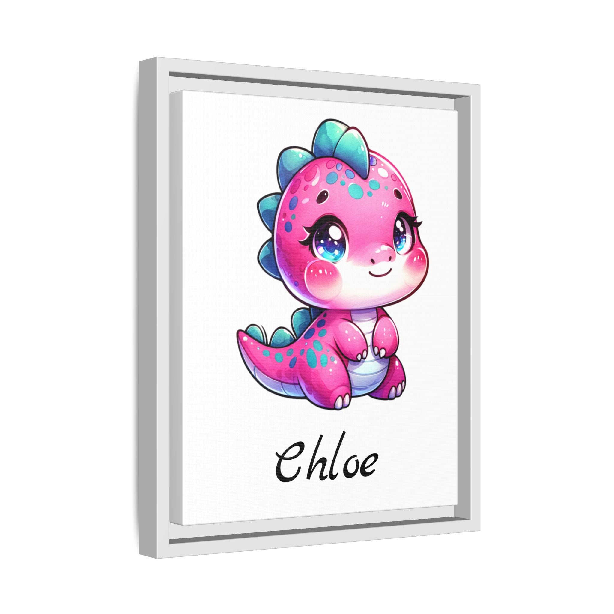 Personalized Pink Baby Dinosaur, Girl's Bedroom Decor, Great Gift Idea, Personalized Wall Decor