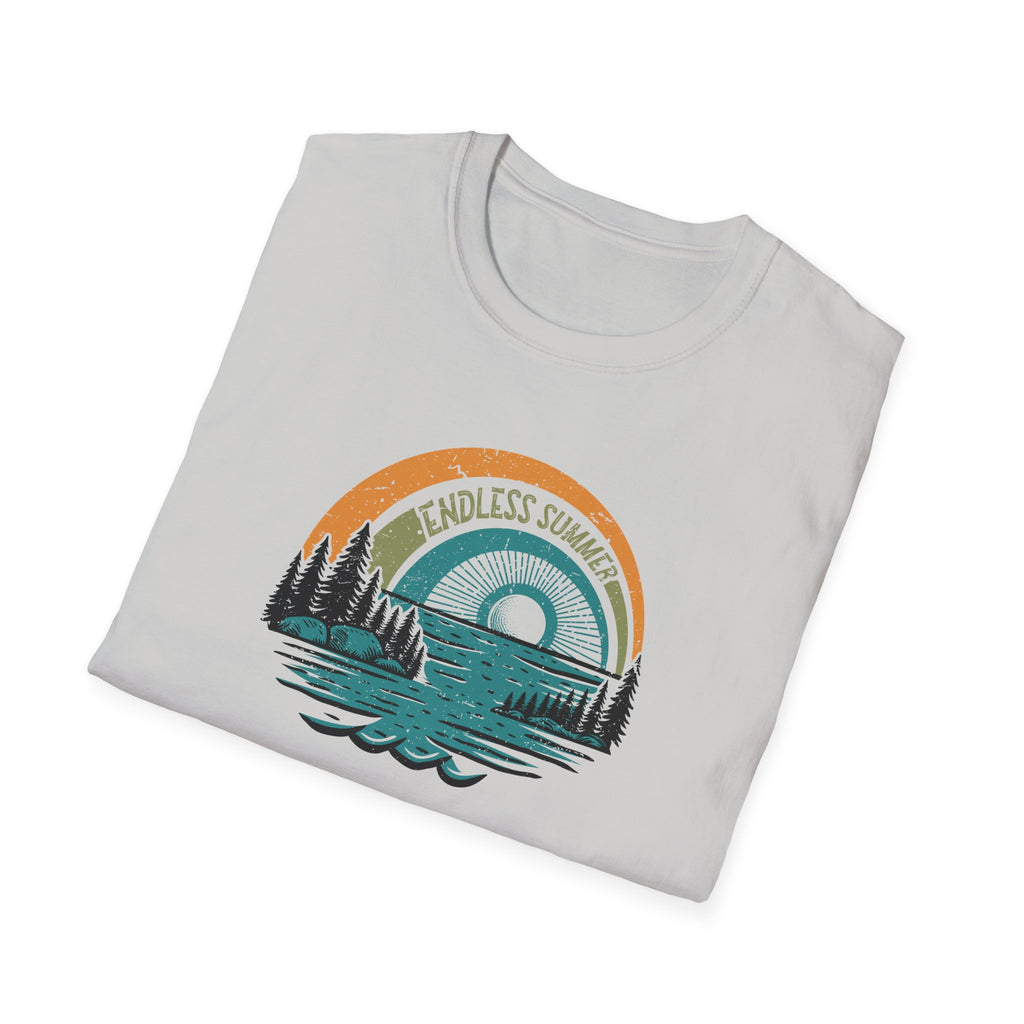 Nature-Inspired Unisex Softstyle T-Shirt, Eco-Friendly Tee, Outdoor Lover Gift, Summer Vibes Apparel, Adventure Clothing