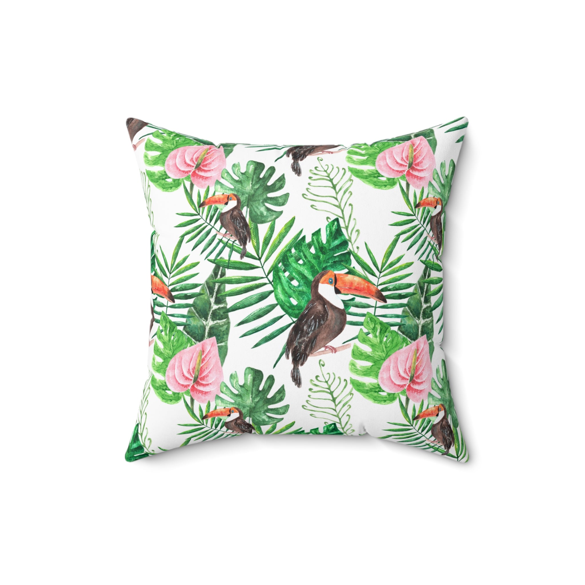 Tropical Toucan Throw Pillow