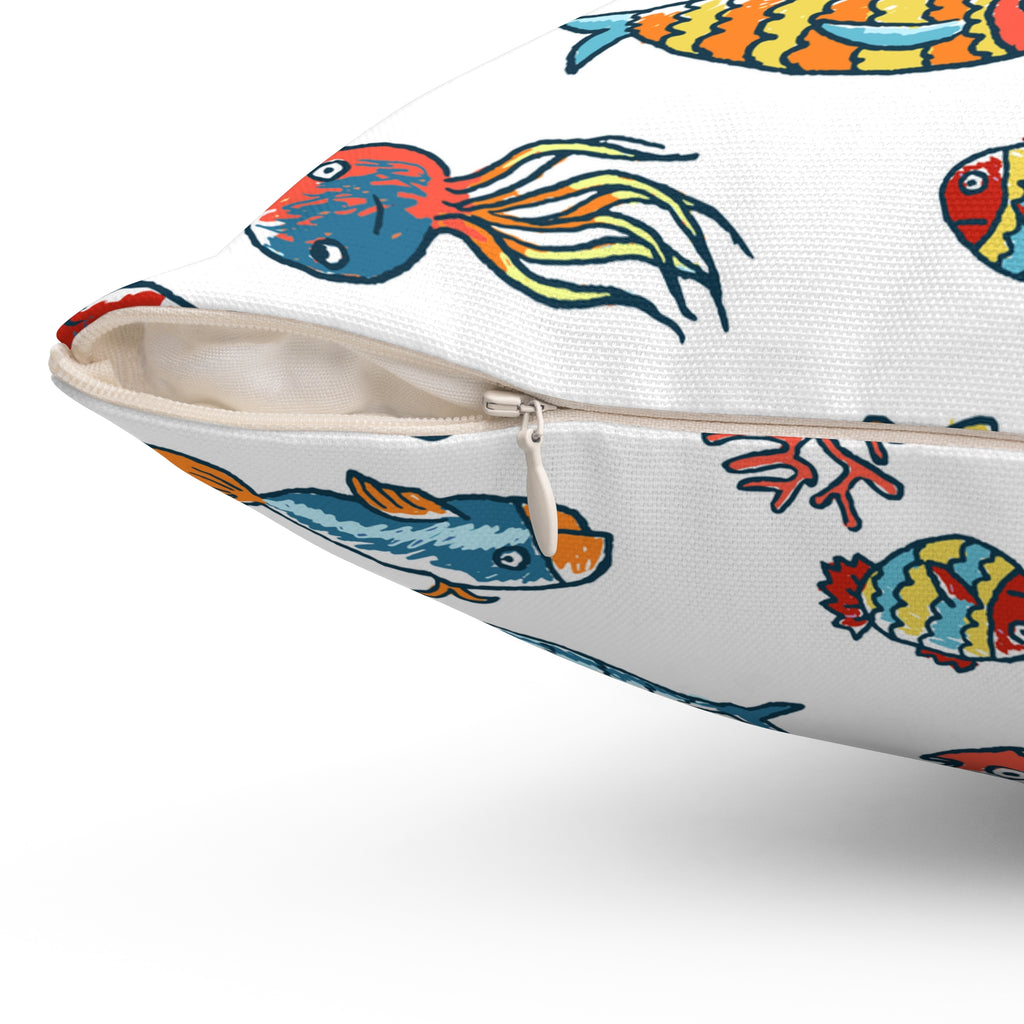 Tropical Fish Throw Pillow