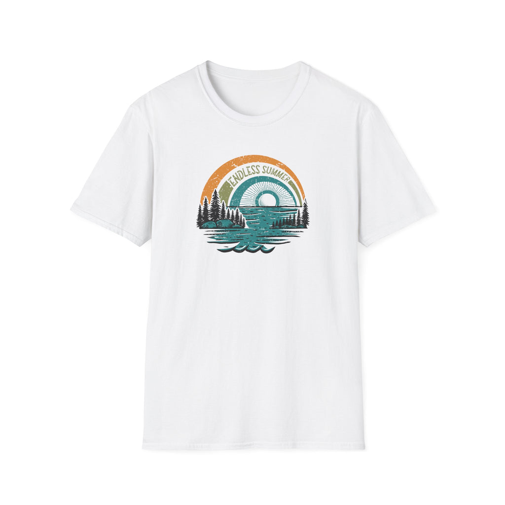 Nature-Inspired Unisex Softstyle T-Shirt, Eco-Friendly Tee, Outdoor Lover Gift, Summer Vibes Apparel, Adventure Clothing