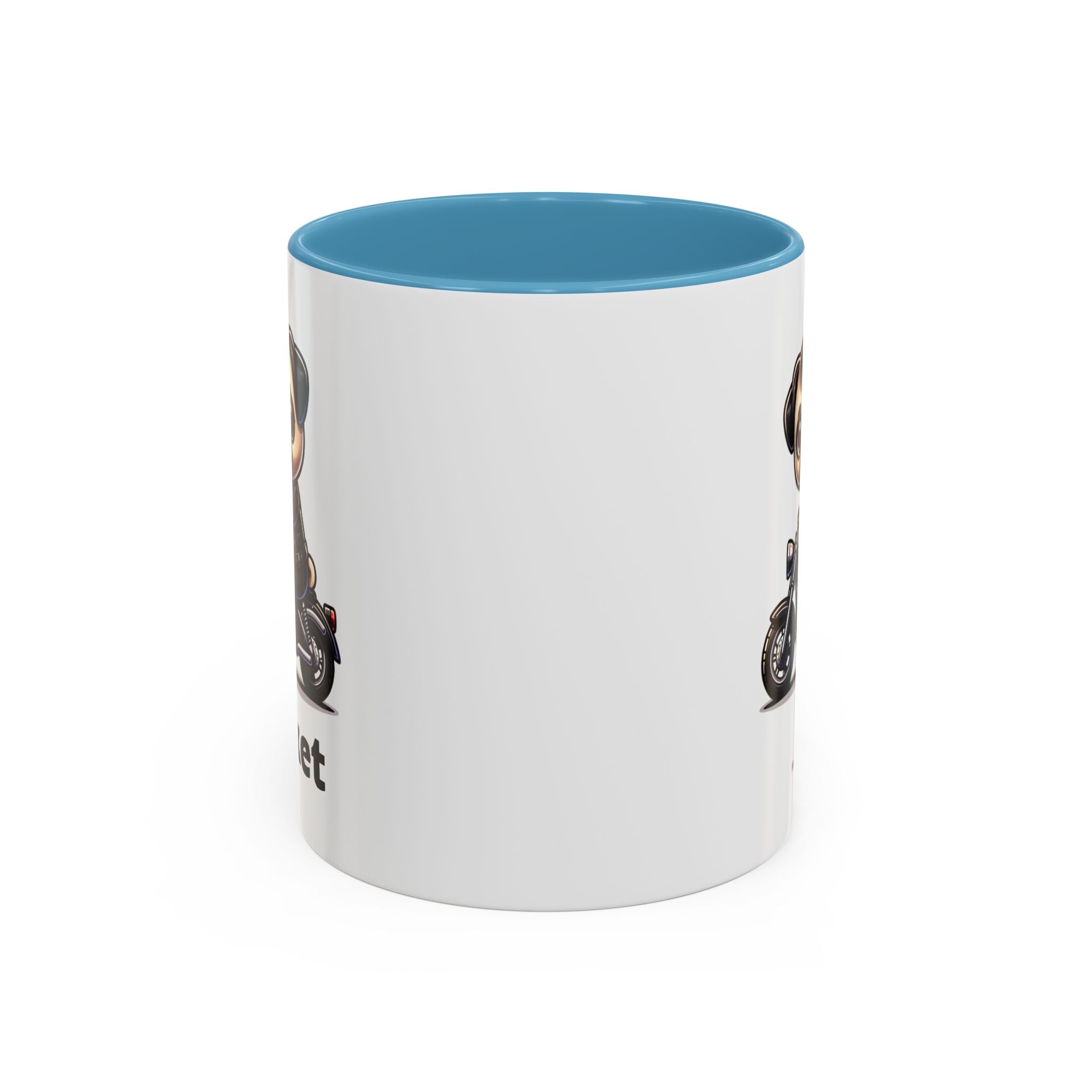 Personalized Motorcycle Pug Mug , Custom Dog Lover Coffee Cup