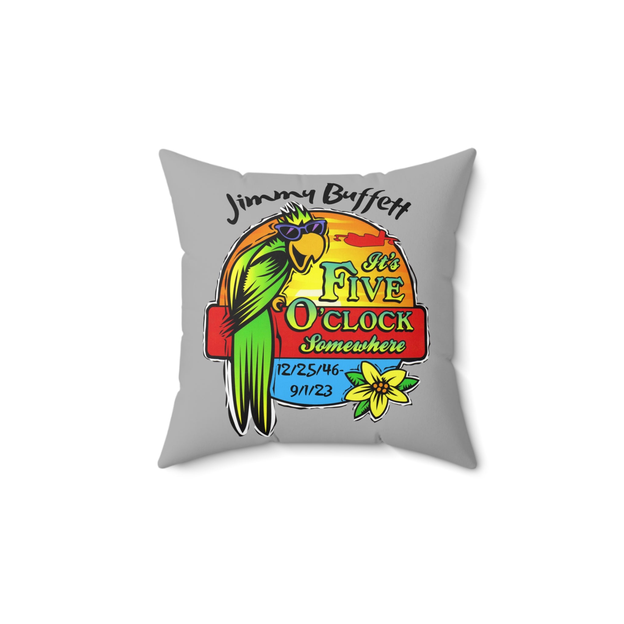 Jimmy Buffett, 5:00 Somewhere TributeThrow Pillow, Jimmy Buffett Pillow