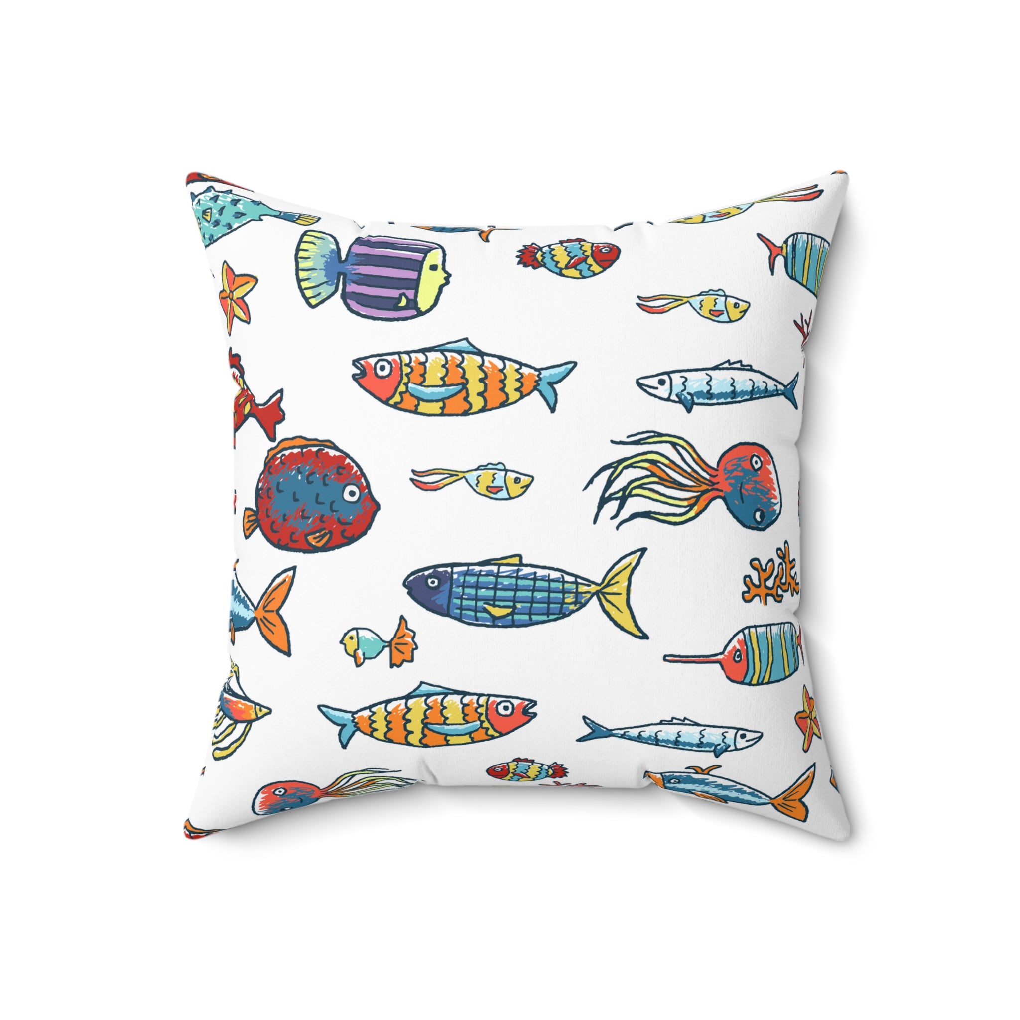 Tropical Fish Throw Pillow
