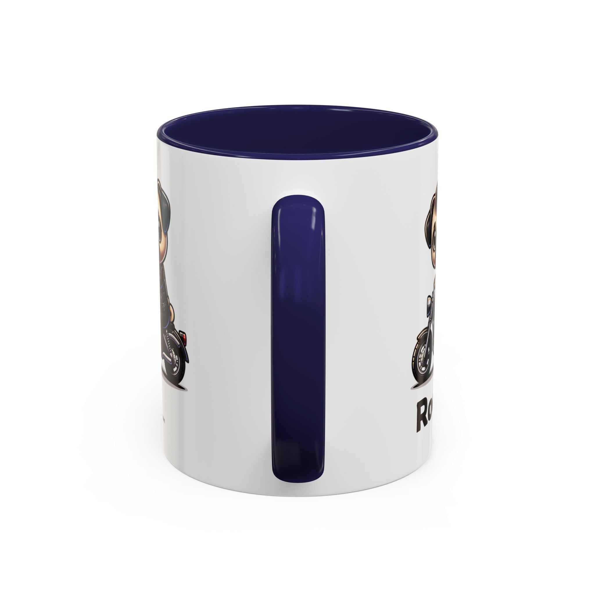 Personalized Motorcycle Pug Mug , Custom Dog Lover Coffee Cup