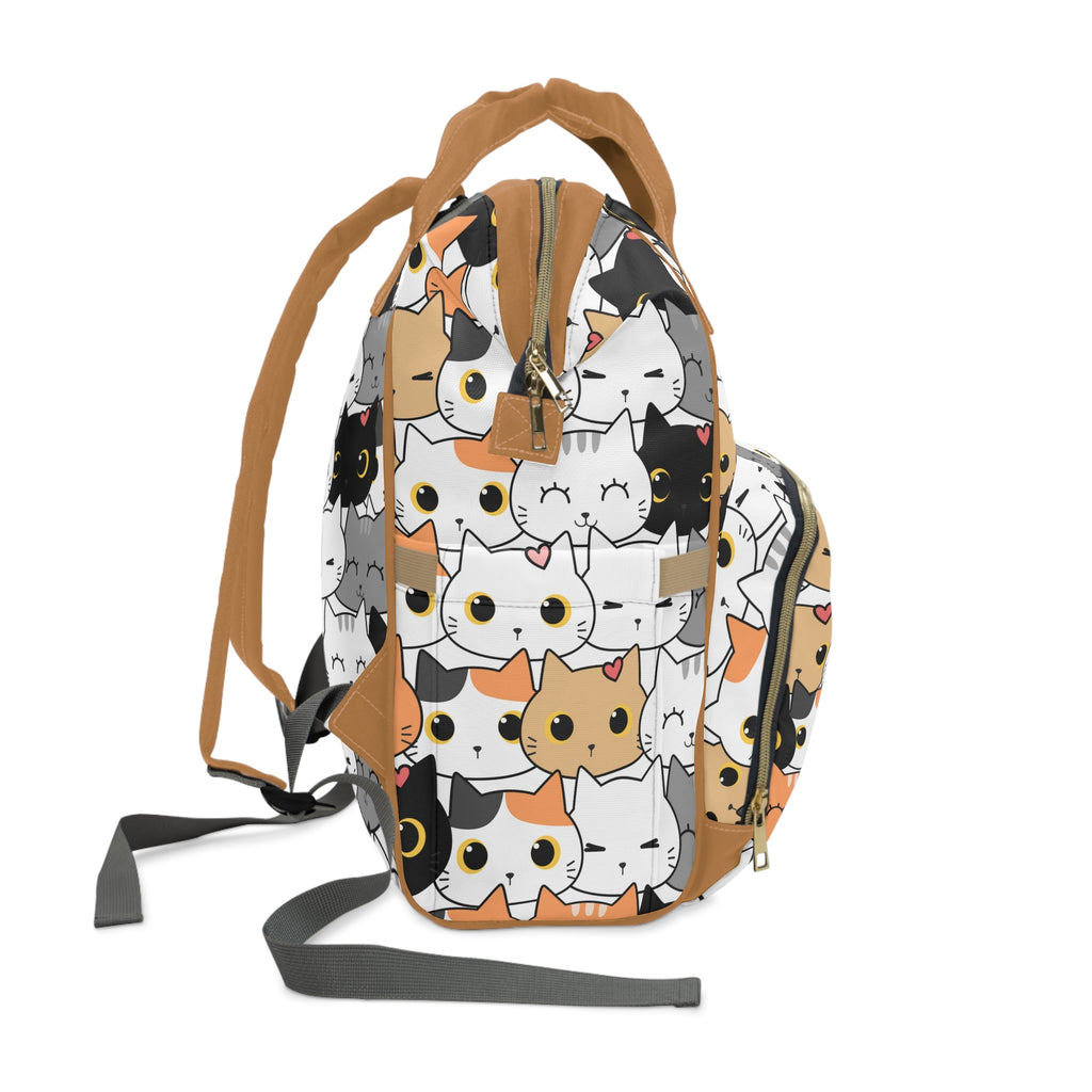 Happy Cats Backpack, Cat Print Backpack