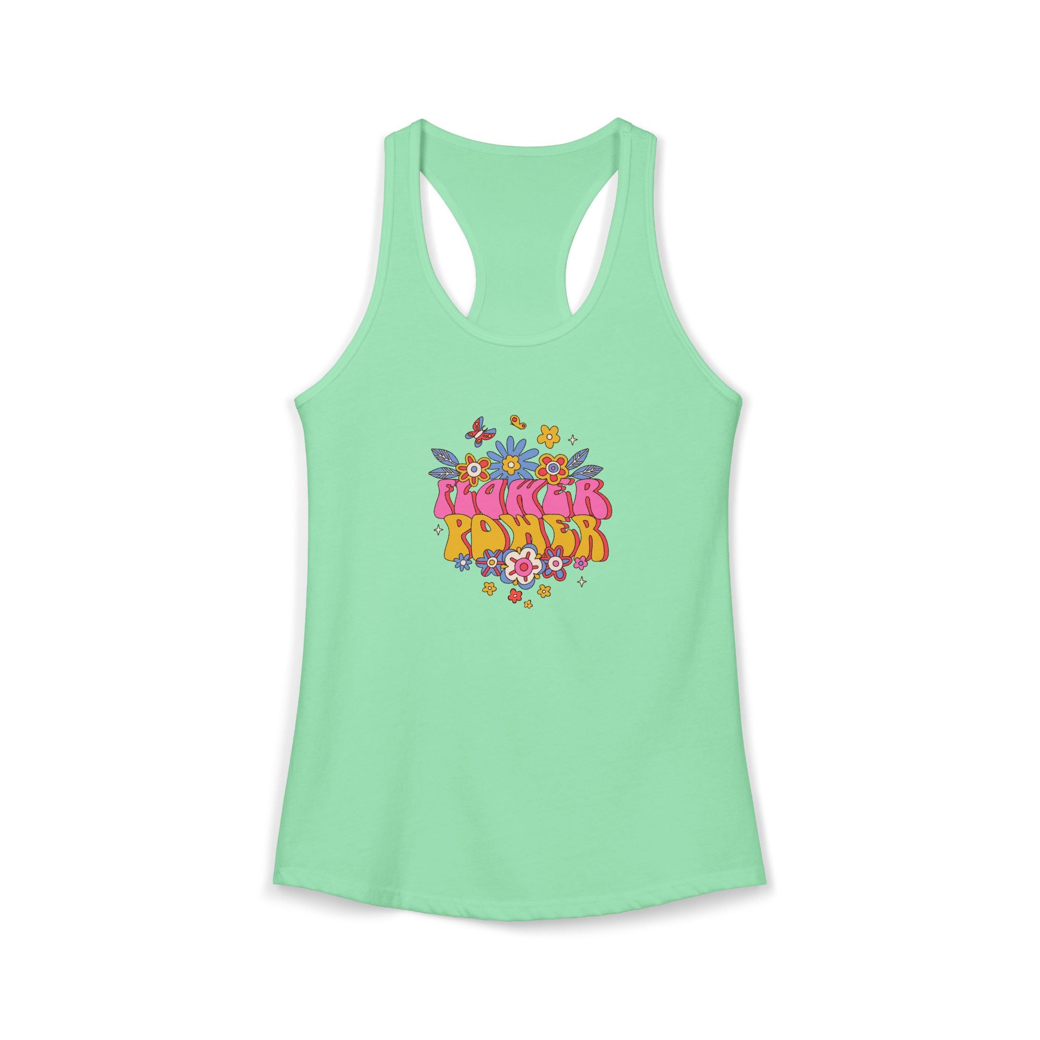Retro Flower Power,  Women's Ideal Racerback Tank