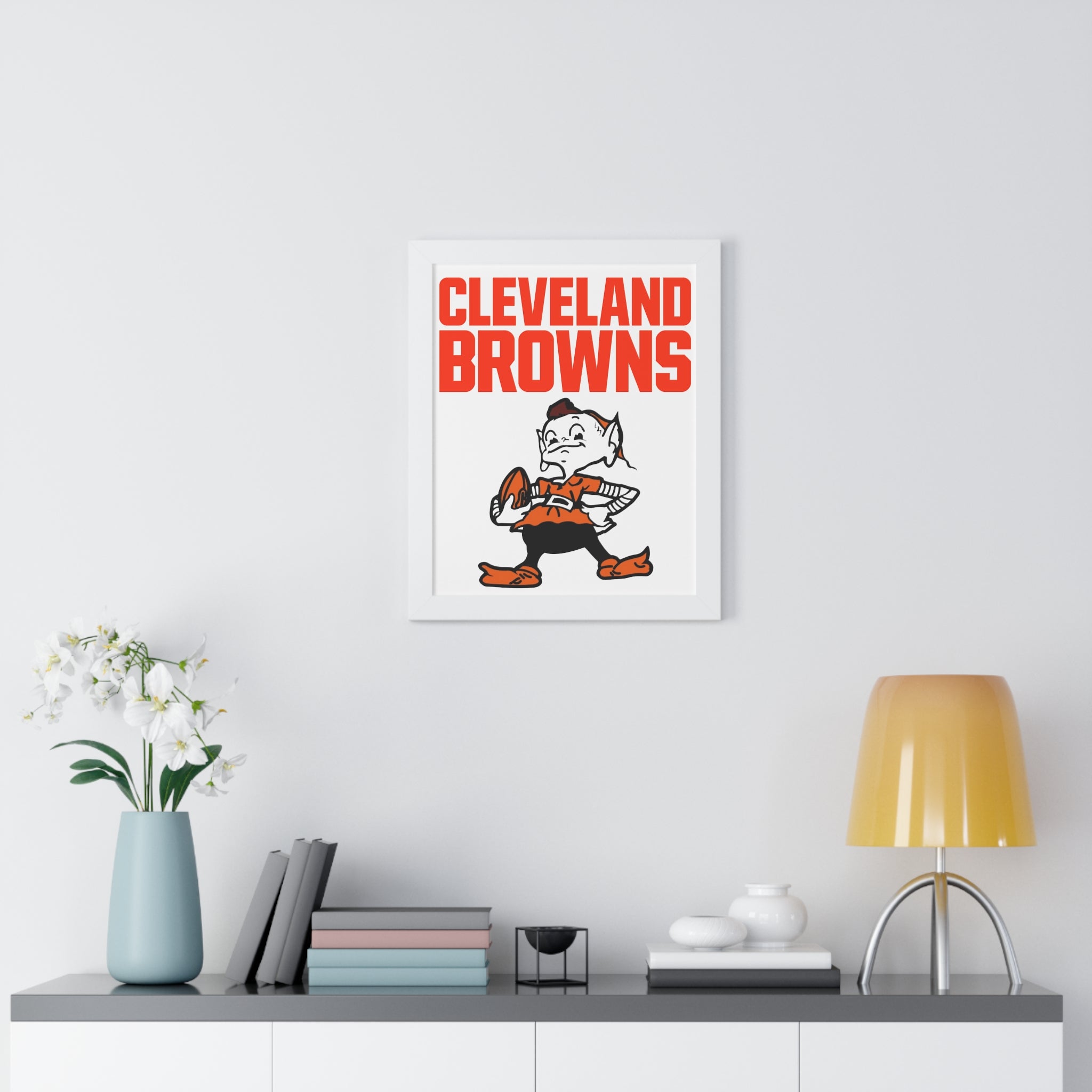Retro Cleveland Browns Framed Wall Art