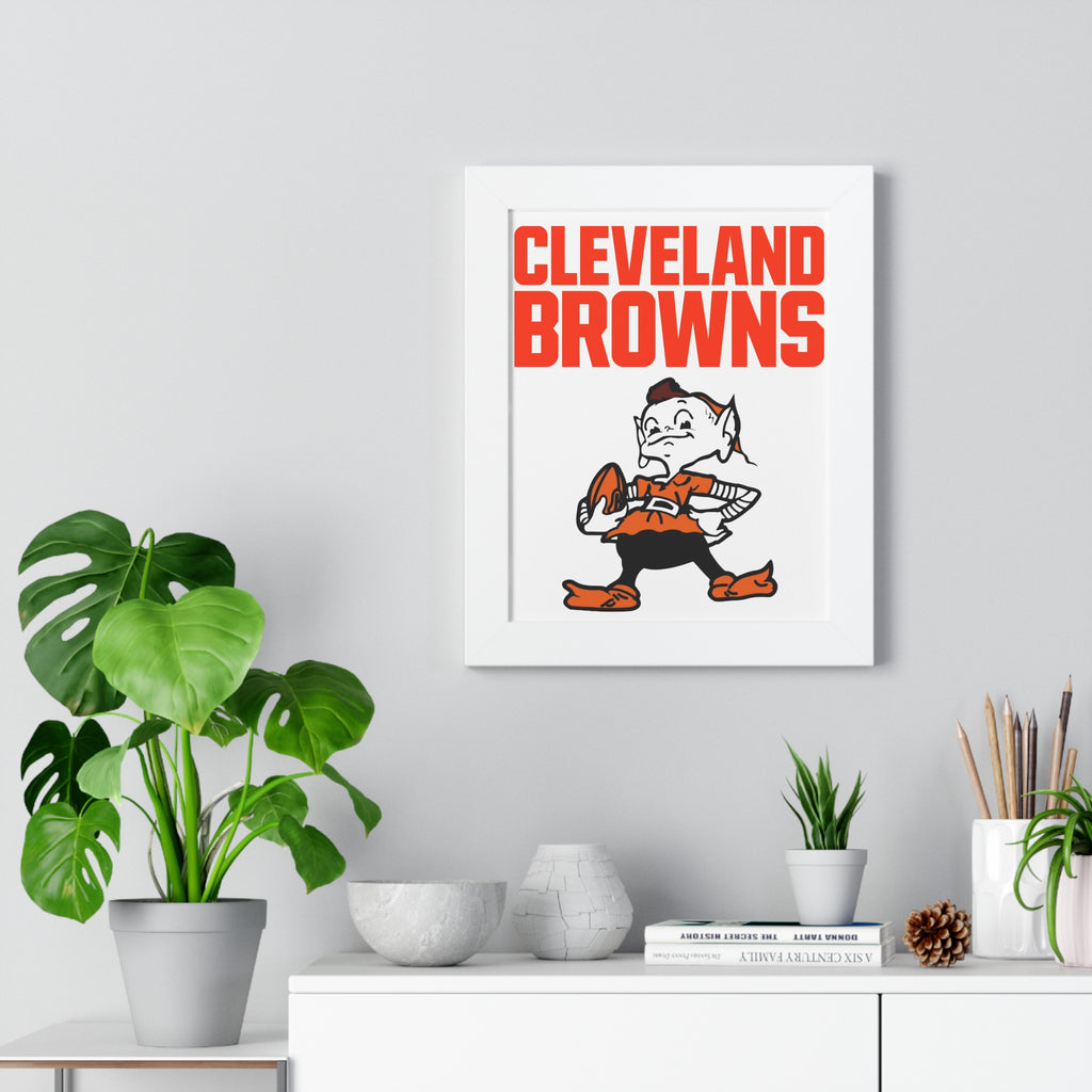 Retro Cleveland Browns Framed Wall Art