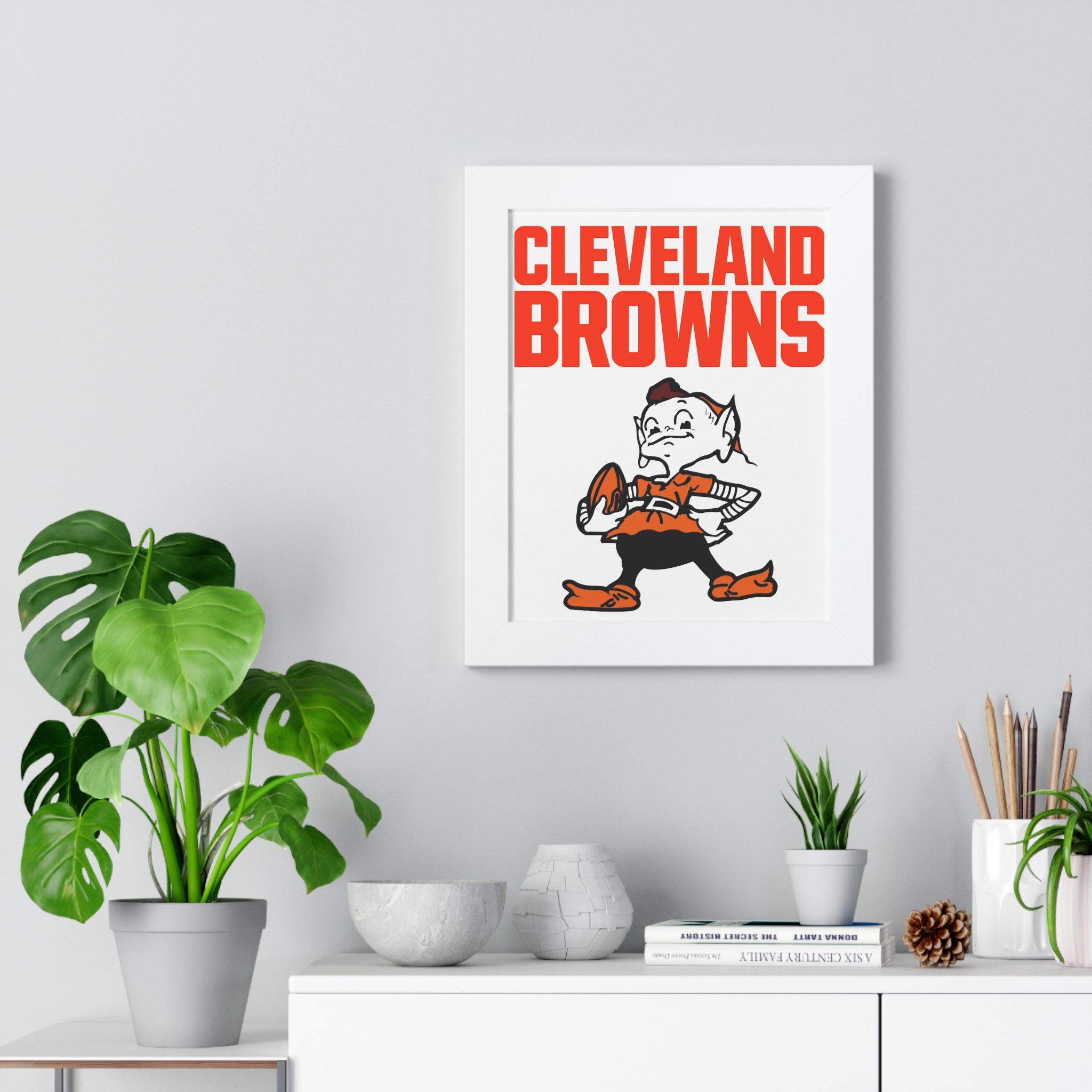 Retro Cleveland Browns Framed Wall Art