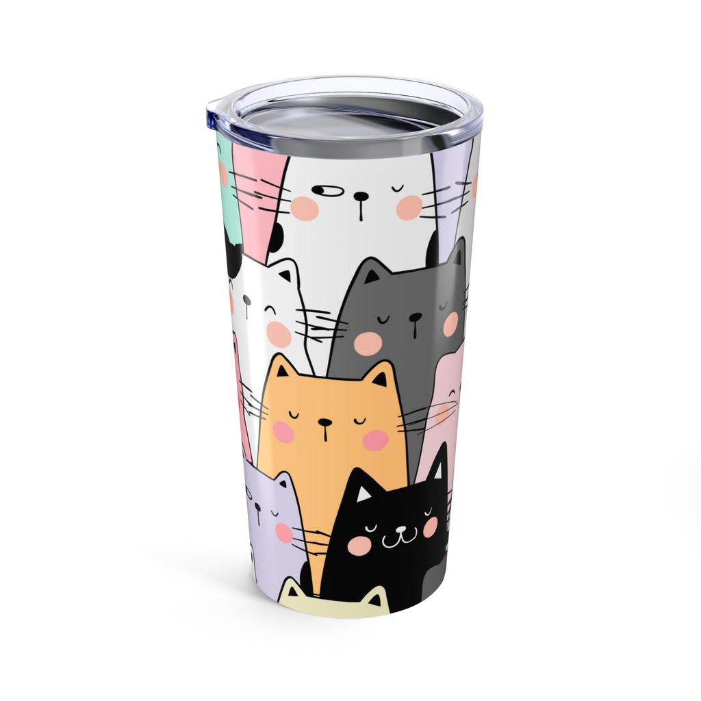 Colorful Cats, Hot and Cold Tumbler 20oz
