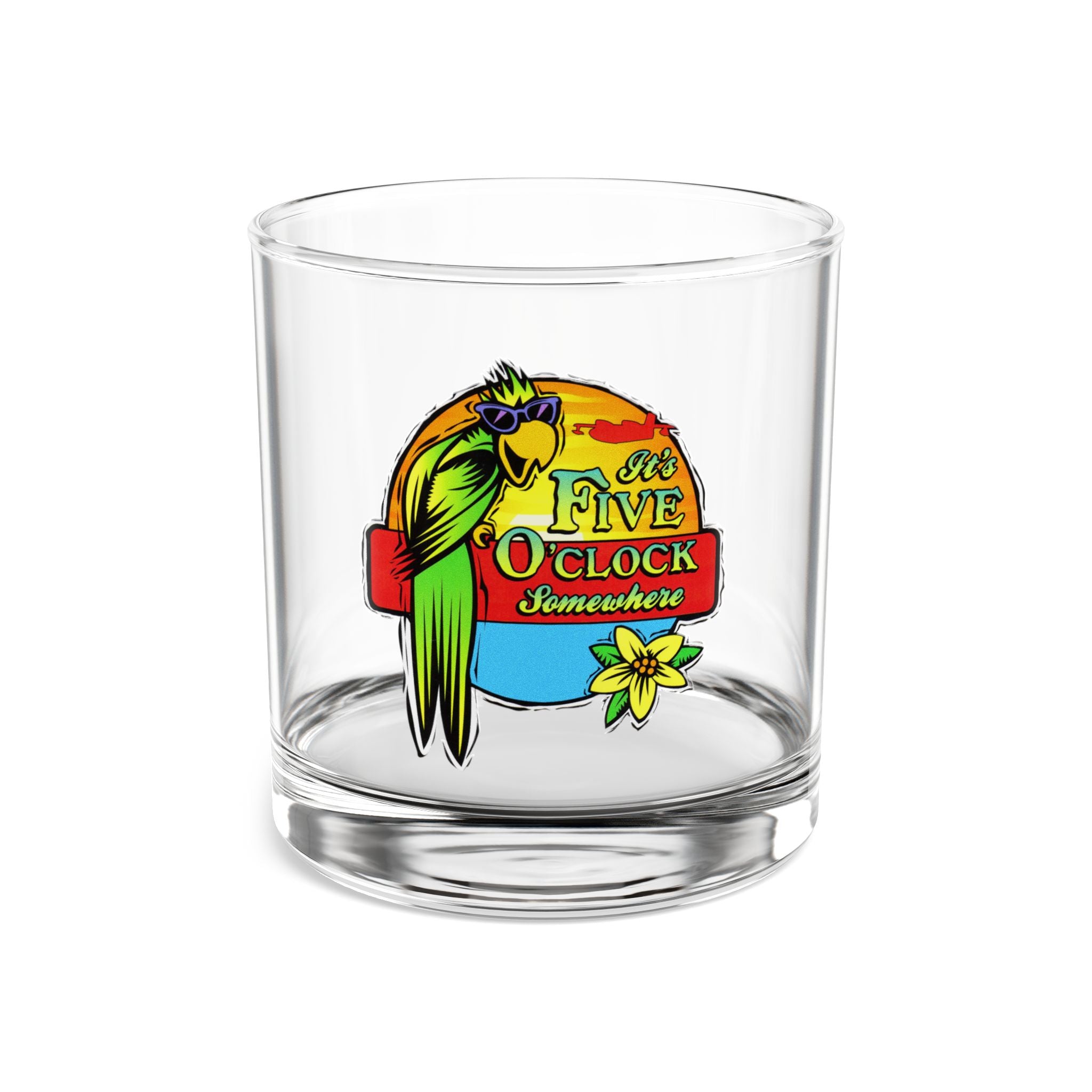 Its Five O'Clock Somewhere Jimmy Buffett Collectors Rocks Glass, 10oz
