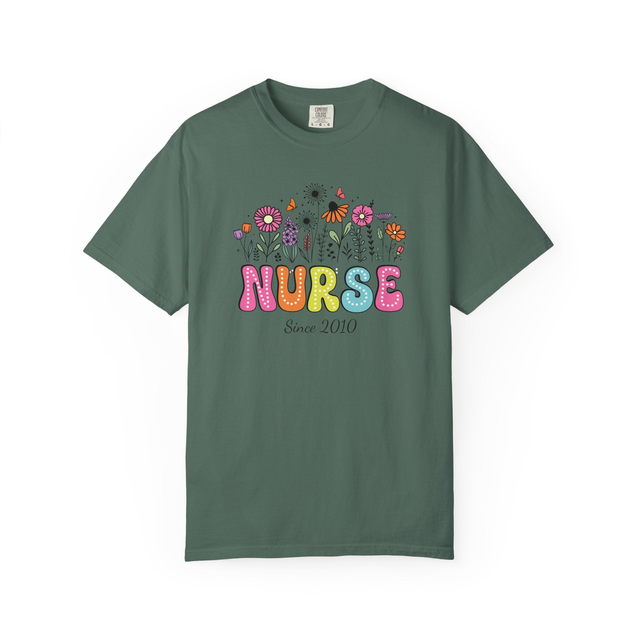 Personalized Floral Nurse T-Shirt, New Nurse Grad Gift, Nurse Gift