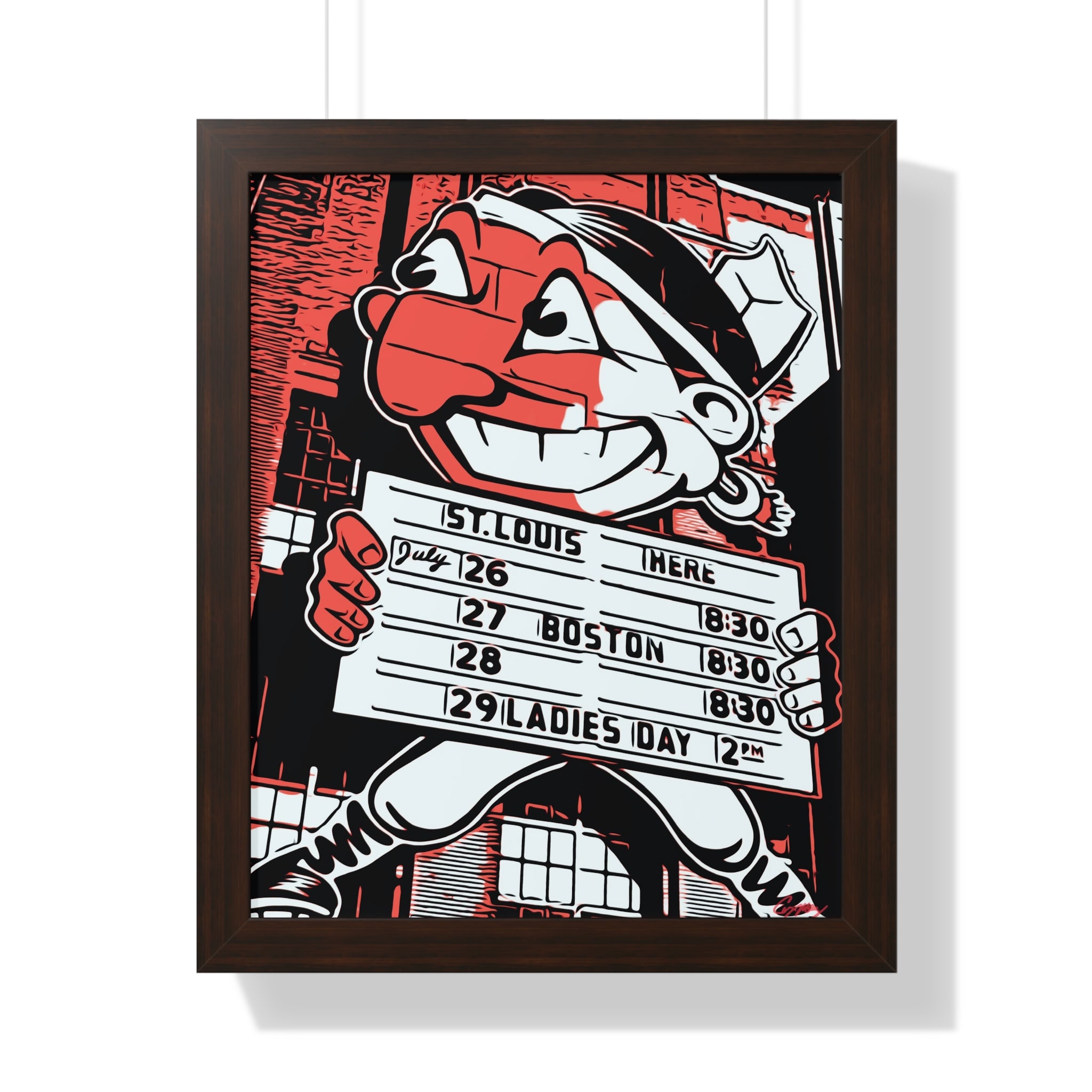 Retro Cleveland Indians Framed Wall Art