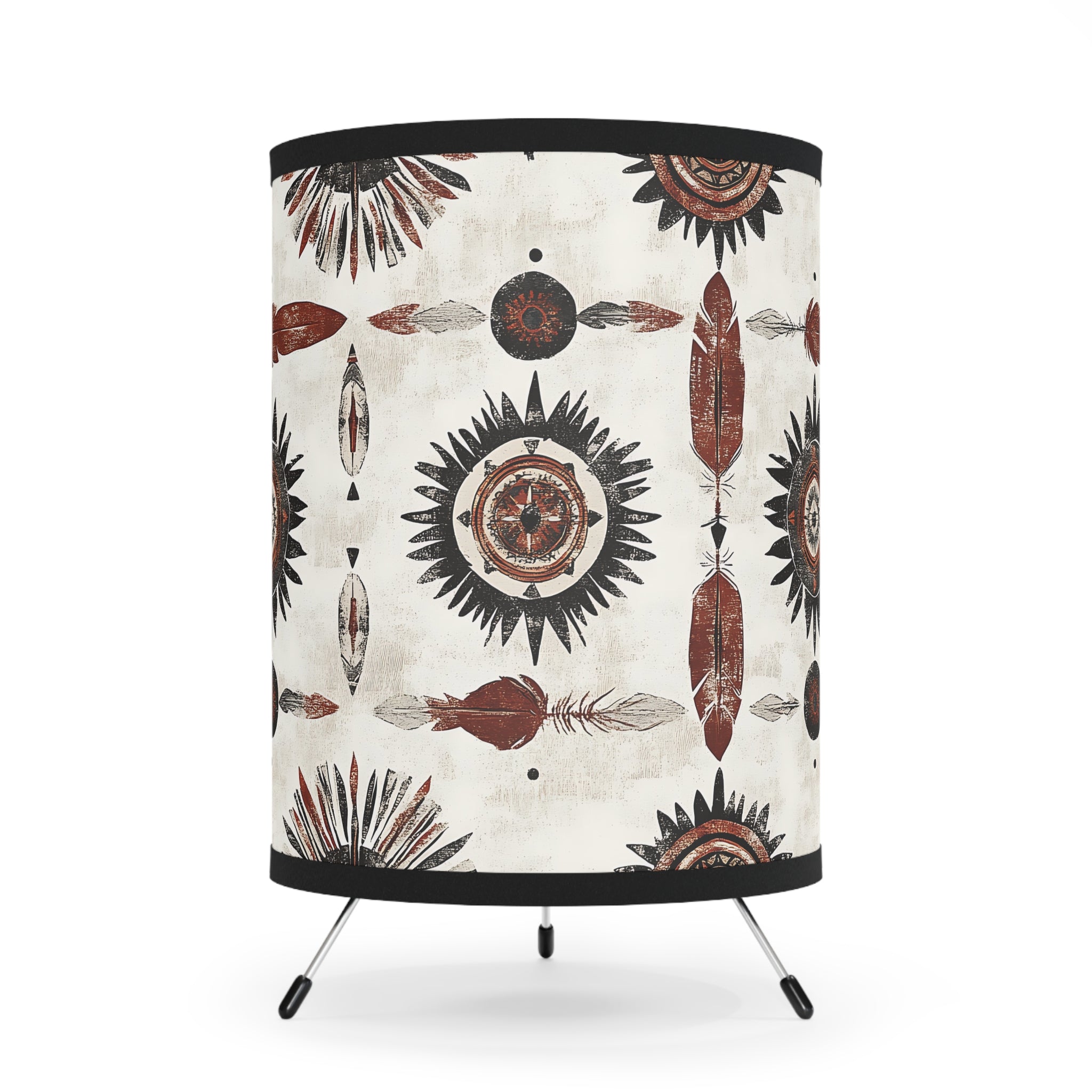 Southwestern Native Design Table Lamp, Unique Lighting, Gift for Nature Lovers, Vintage Style, Home Decor, US\'CA Plug