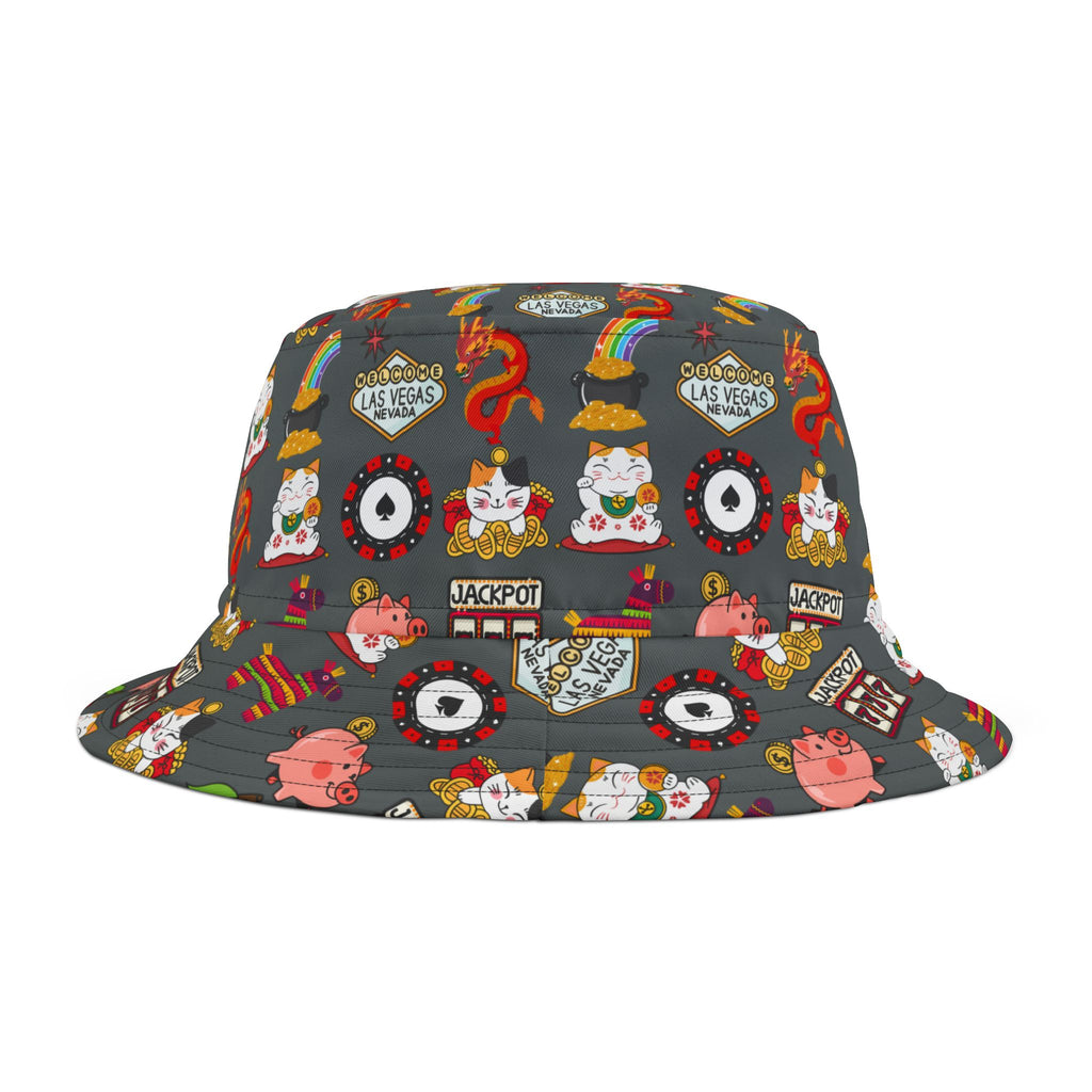 Vegas Casino Bucket Hat, Las Vegas Summer Sun Hat, Poker Bucket Hat, Vegas Vacation Hat
